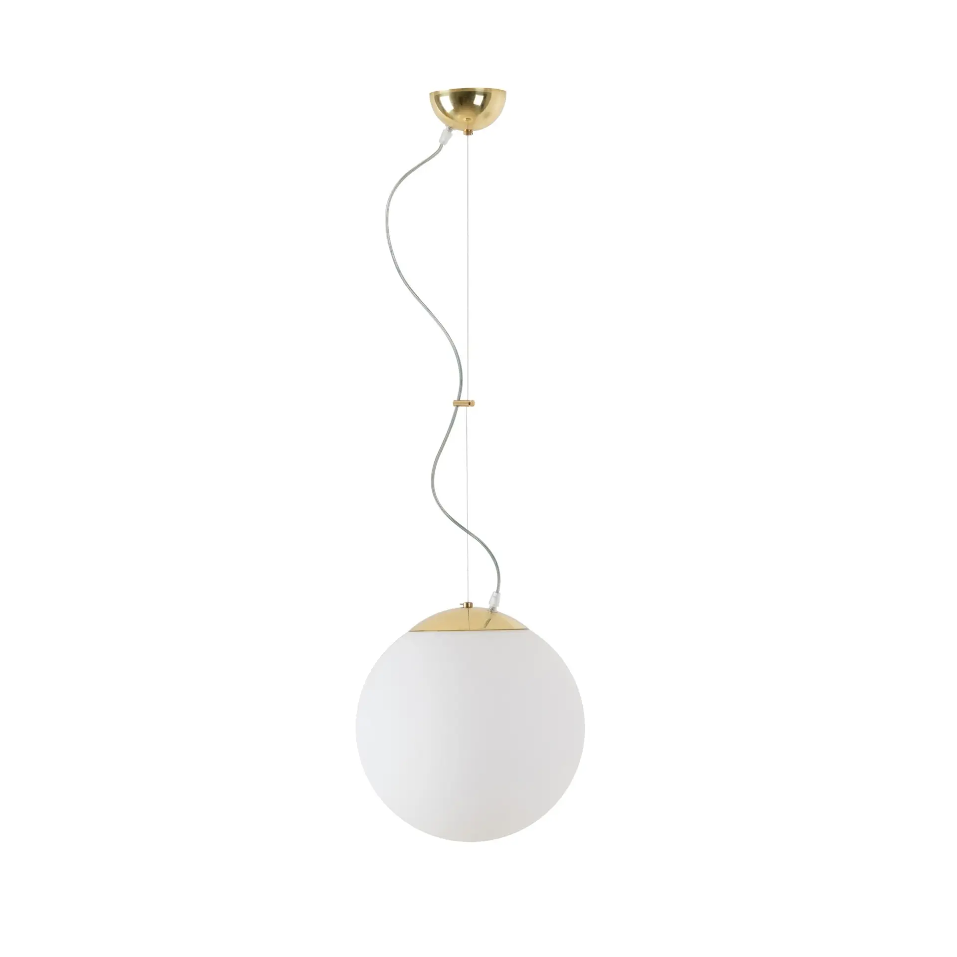OSMONT ADR60752 ADRIA L2 závěsné skleněné svítidlo mosaz leštěná / bílá IP40 4000 K 20W LED