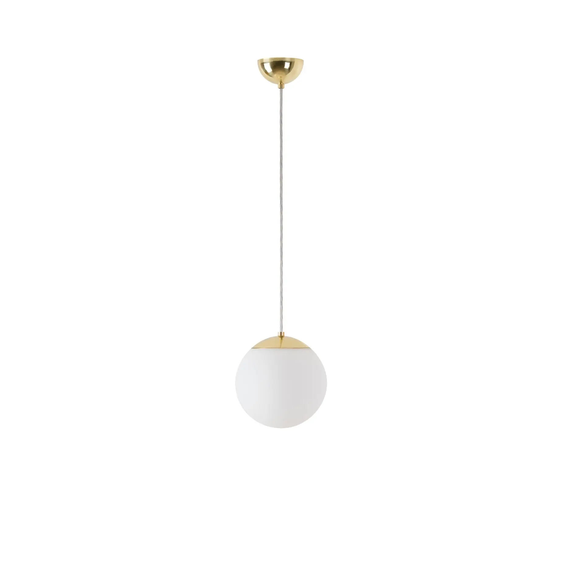 OSMONT ADR60831 ADRIA S1 závěsné skleněné svítidlo mosaz leštěná / bílá IP40 4000 K 8W LED