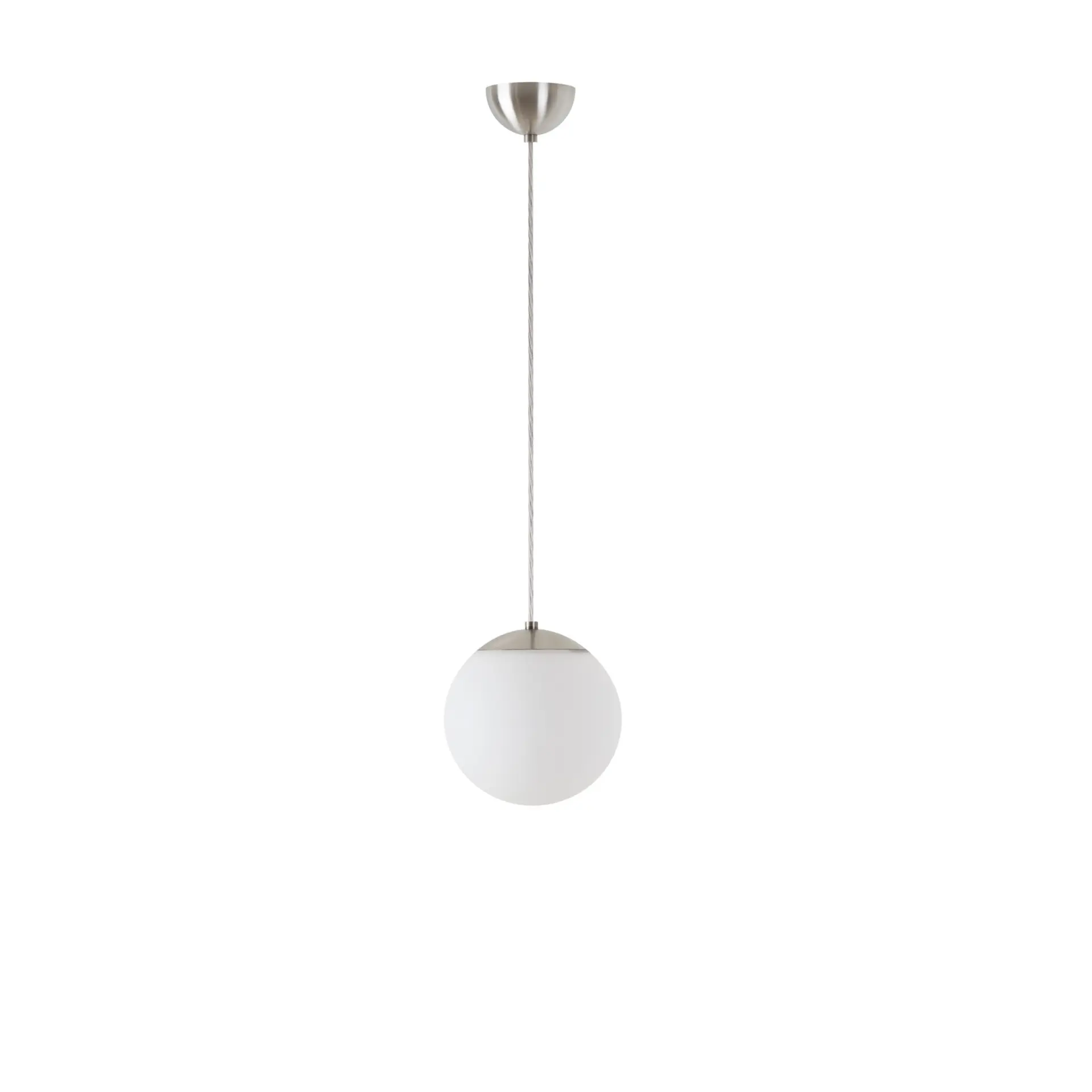 OSMONT ADR60833 ADRIA S1 závěsné skleněné svítidlo nerez broušená / bílá IP40 4000 K 8W LED