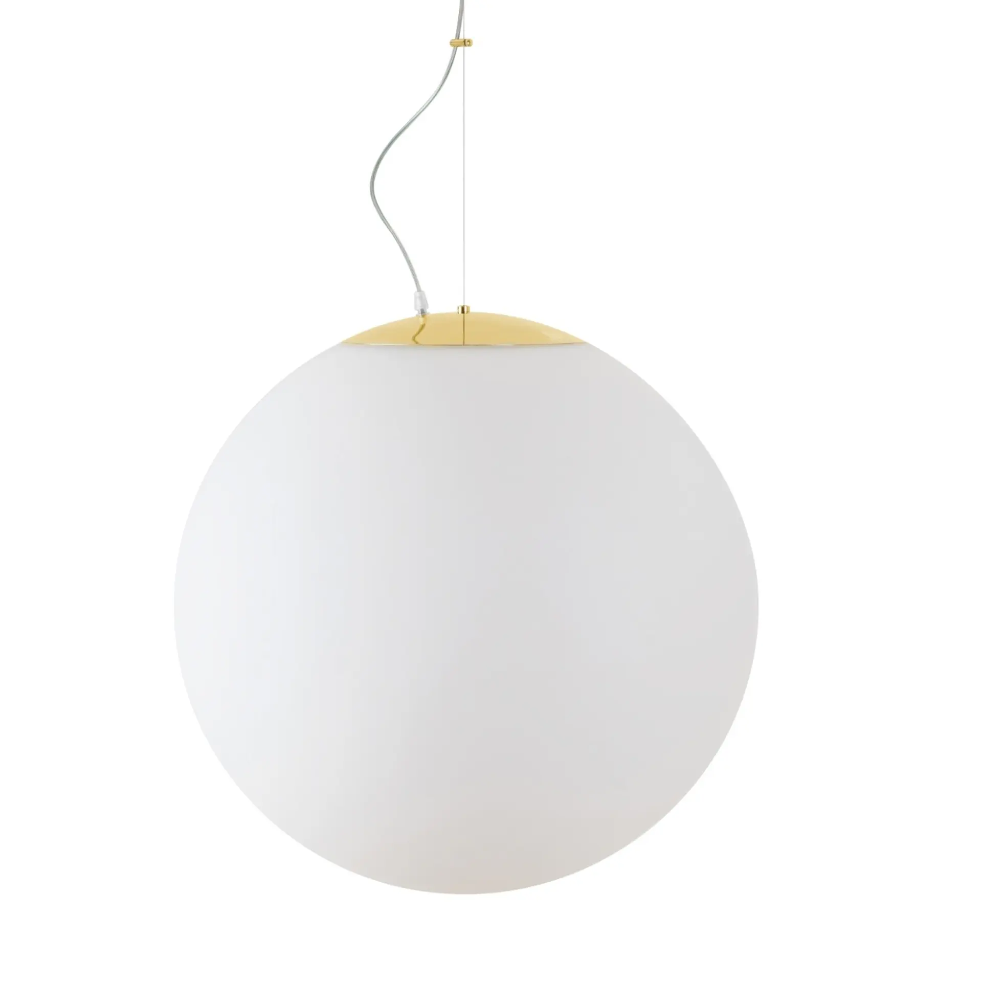 OSMONT ADR62198 ADRIA L5 HP závěsné skleněné svítidlo mosaz leštěná / bílá IP40 3000 K 65W LED