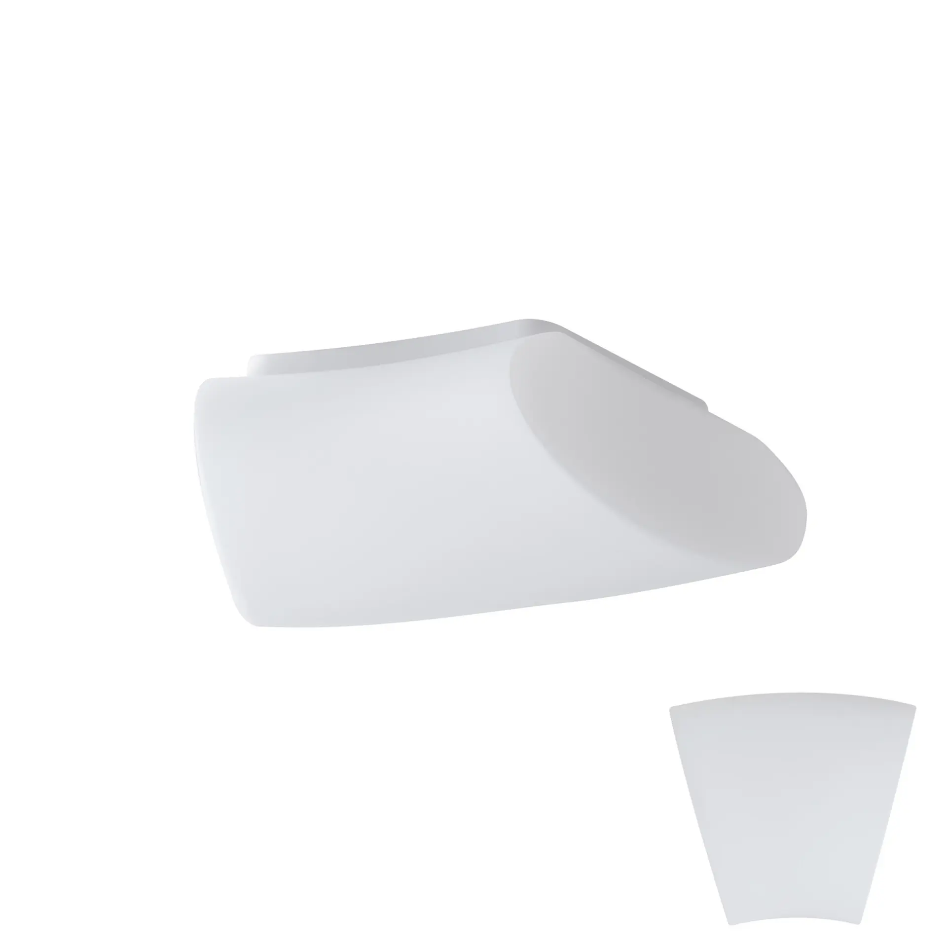 OSMONT ALT59813 ALTAIR 2 stropní/nástěnné skleněné svítidlo bílá IP41 4000 K 19W LED