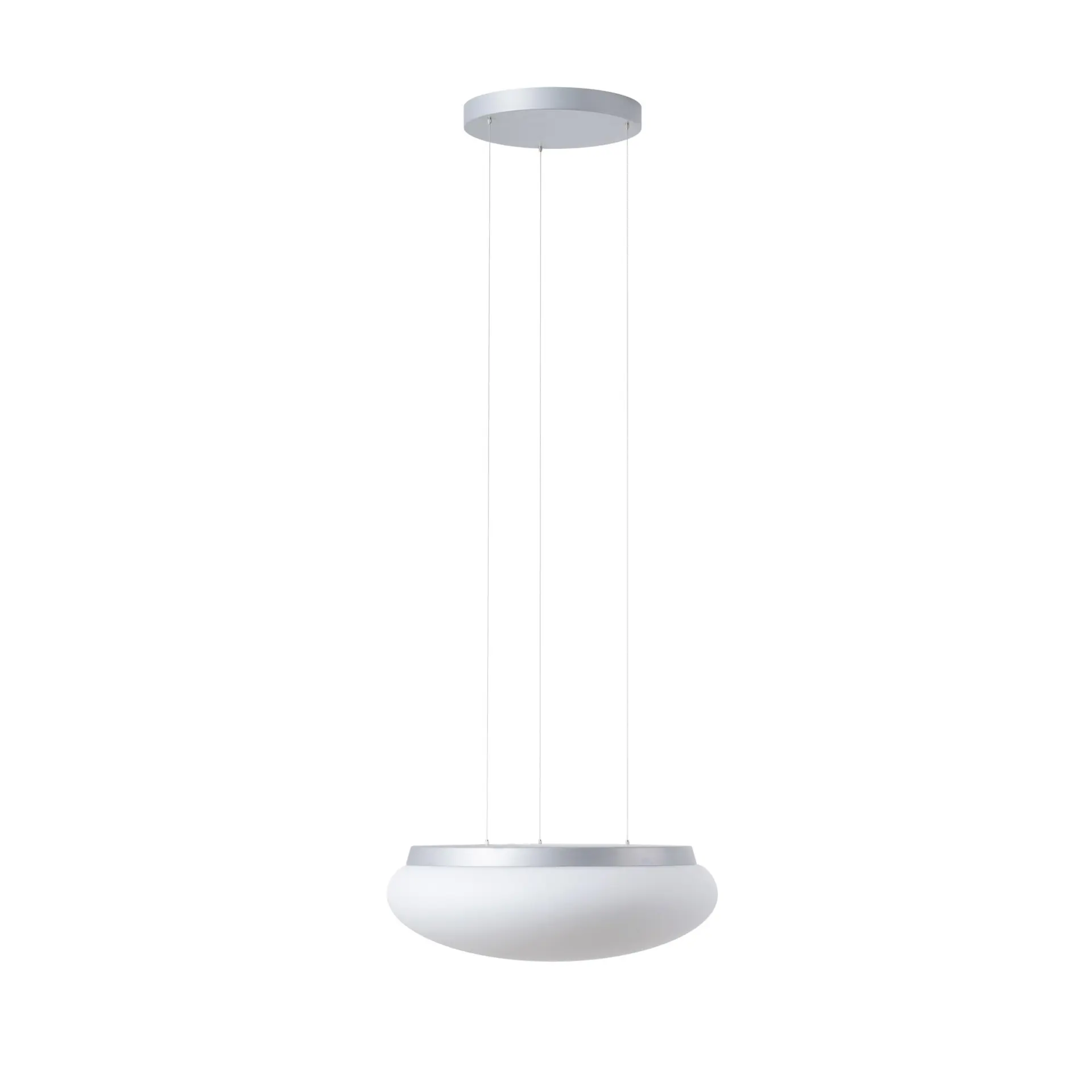 OSMONT ARA67492 ARAKIS LE3 závěsné skleněné svítidlo stříbrná / bílá IP40 3000 K 34W LED