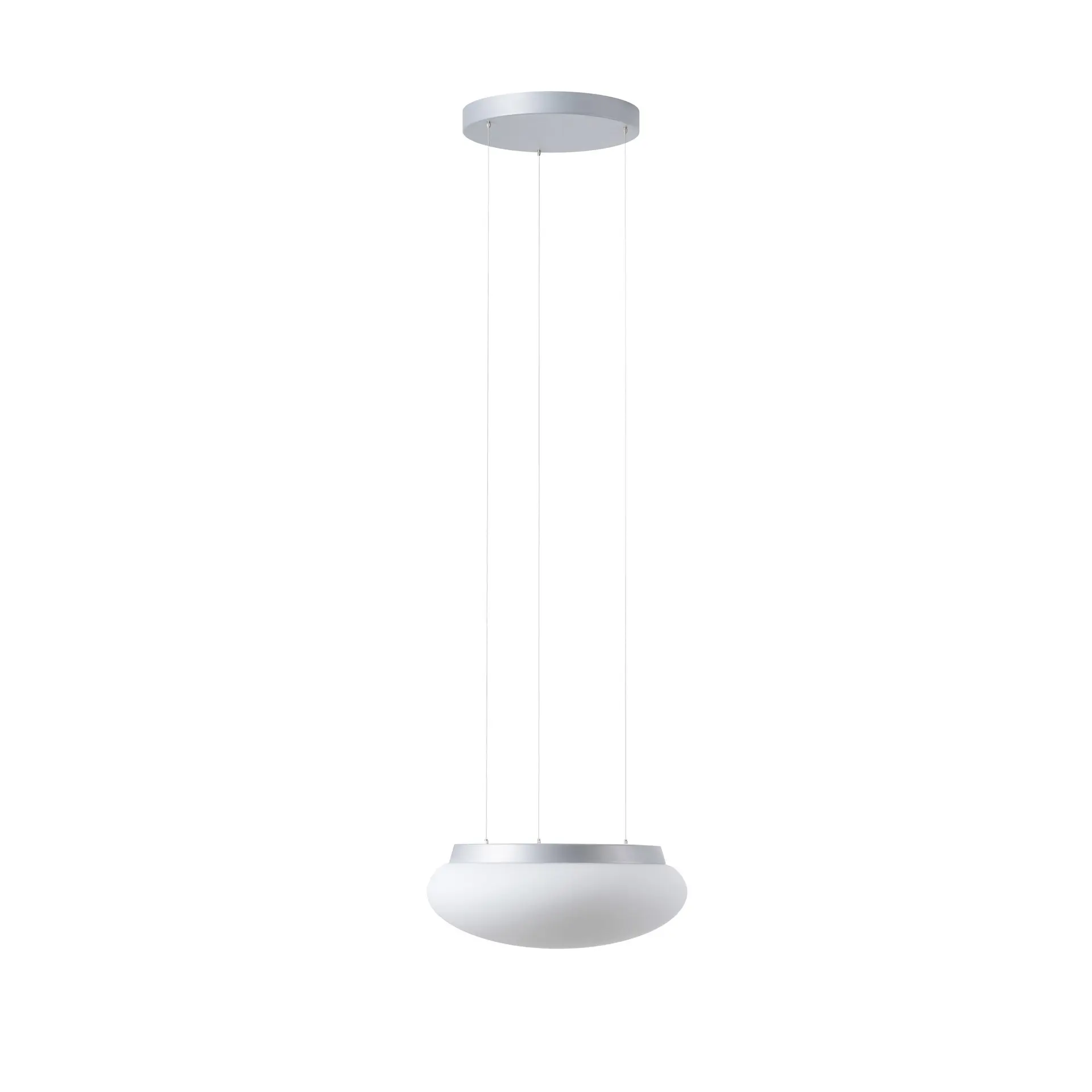 OSMONT ARA71369 ARAKIS LE2 závěsné skleněné svítidlo stříbrná / bílá IP40 3000/4000 K 18W LED