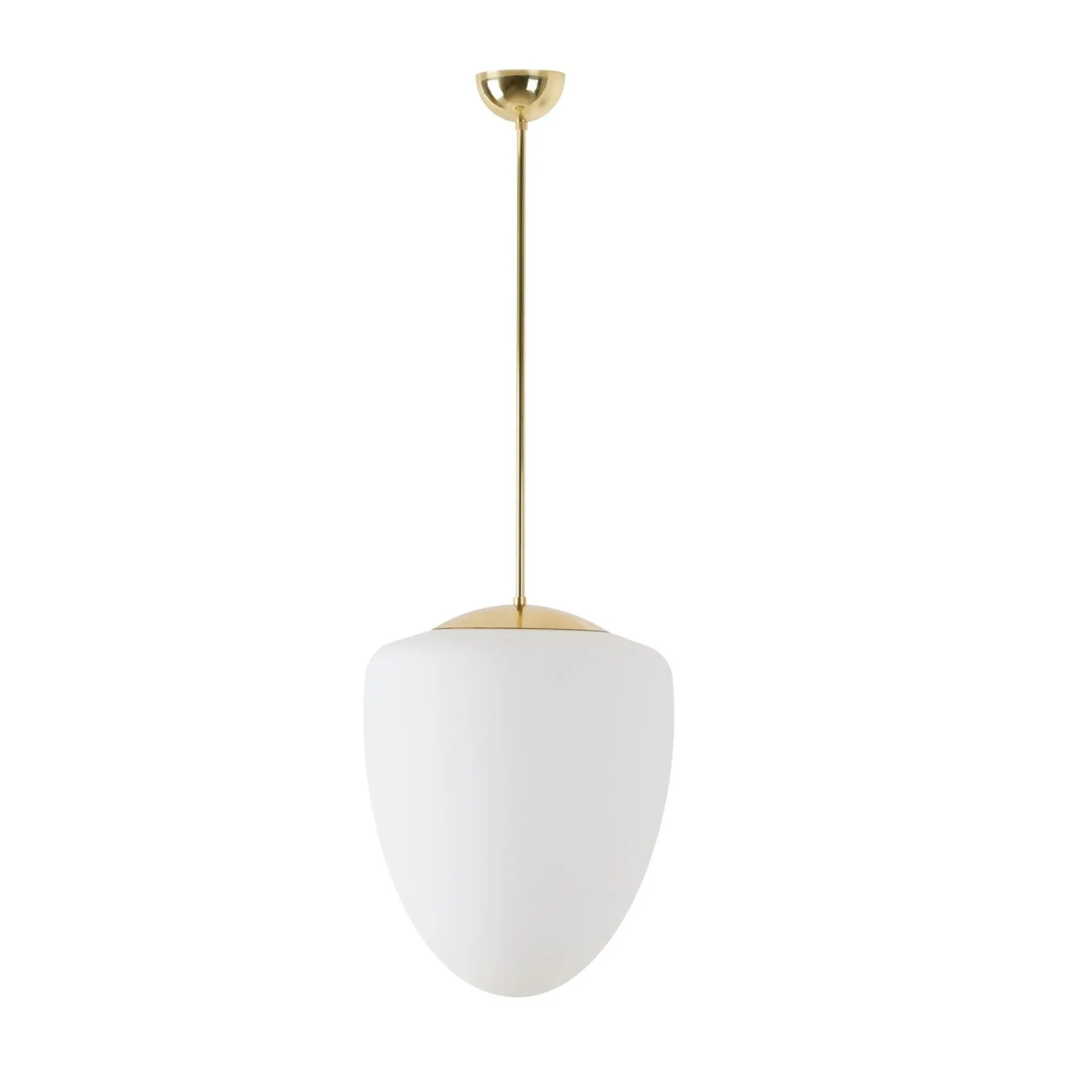 OSMONT AST42262 ASTRA P závěsné skleněné svítidlo mosaz leštěná / bílá IP40 40W E27