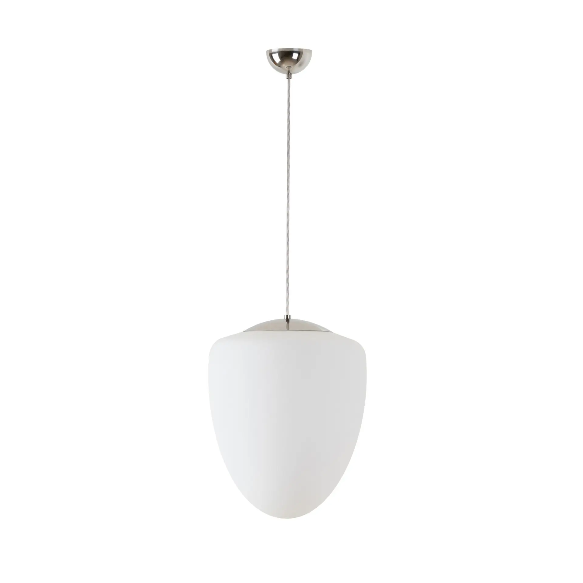 OSMONT AST60440 ASTRA S závěsné skleněné svítidlo nerez leštěná / bílá IP40 3000 K 27W LED