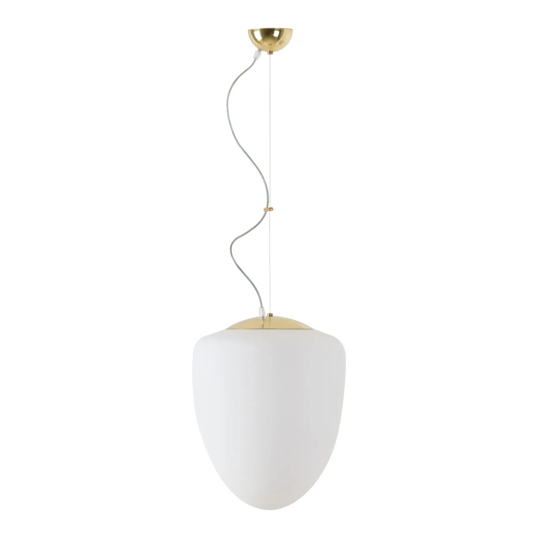 OSMONT AST60924 ASTRA L závěsné skleněné svítidlo mosaz leštěná / bílá IP40 4000 K 27W LED
