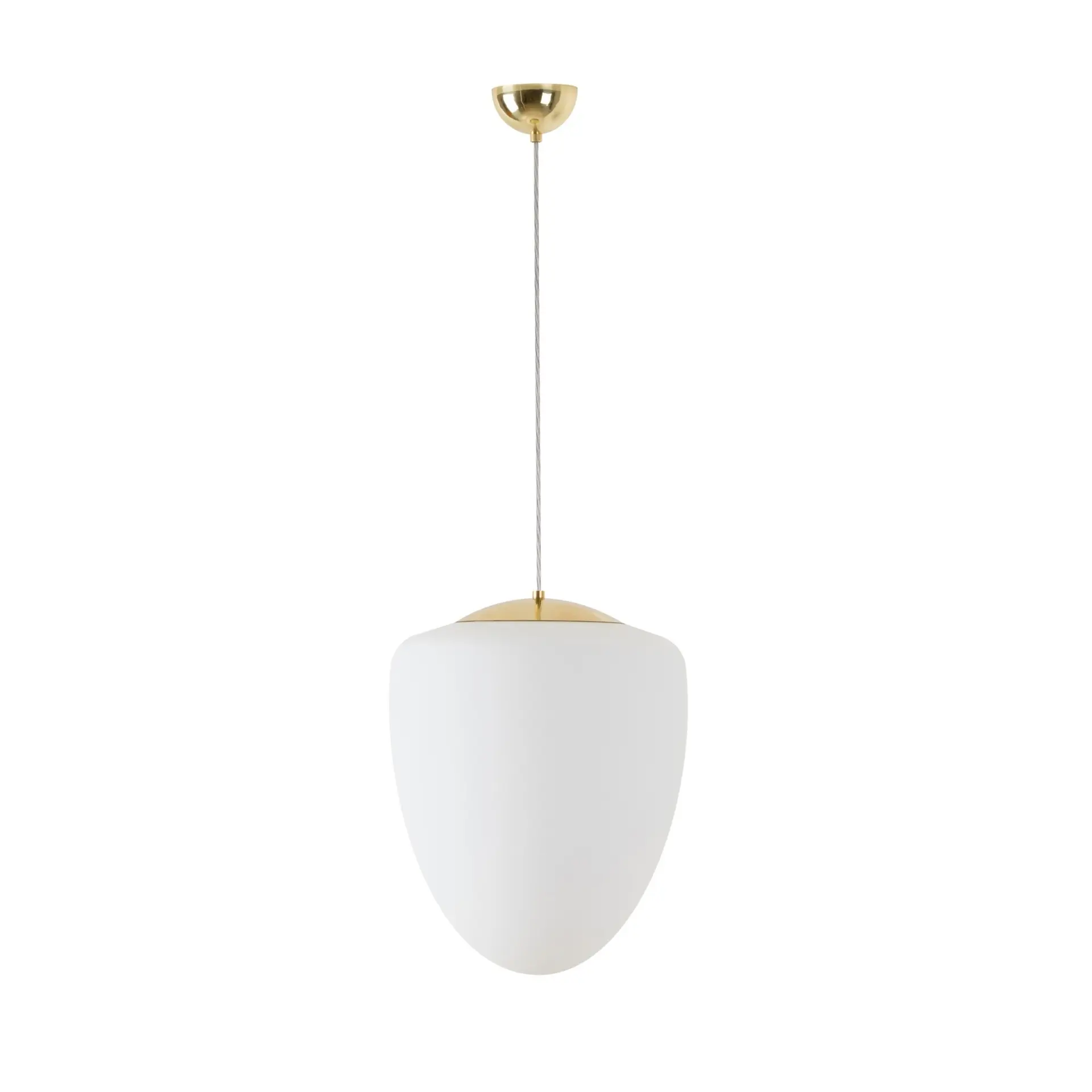 OSMONT AST60938 ASTRA S závěsné skleněné svítidlo mosaz leštěná / bílá IP40 4000 K 27W LED