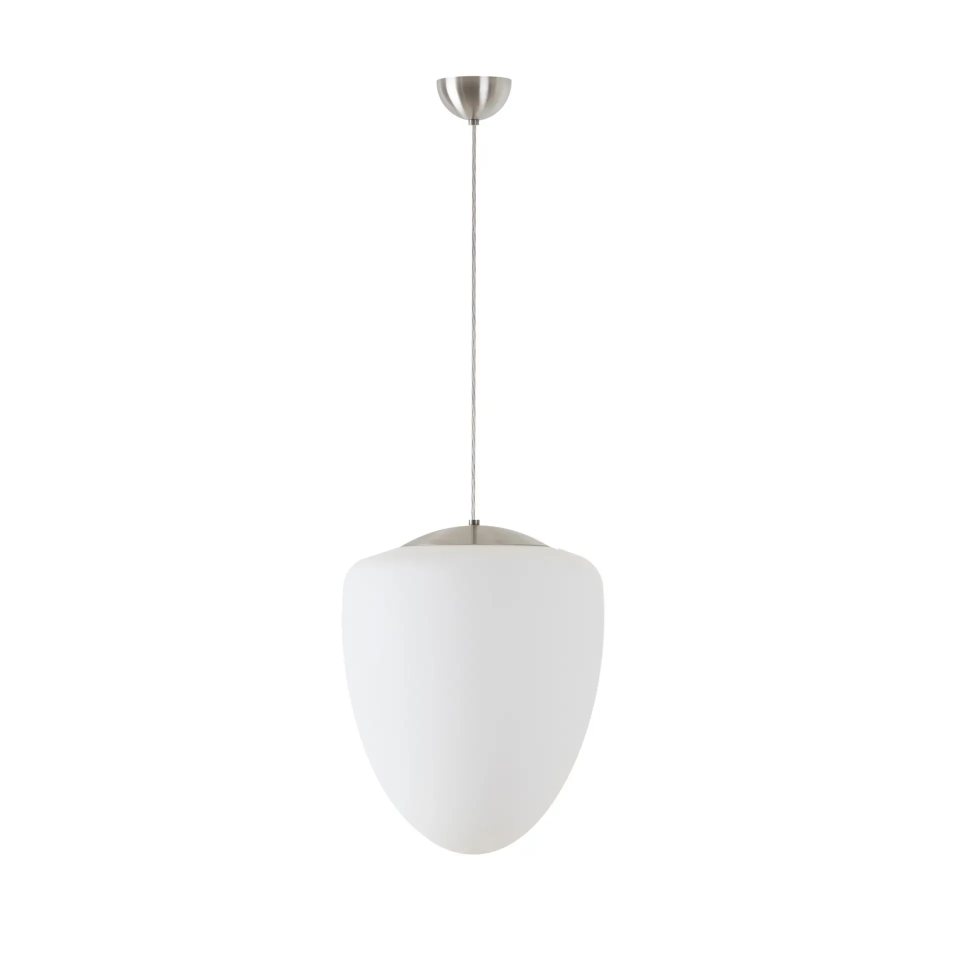 OSMONT AST60942 ASTRA S závěsné skleněné svítidlo nerez broušená / bílá IP40 4000 K 27W LED