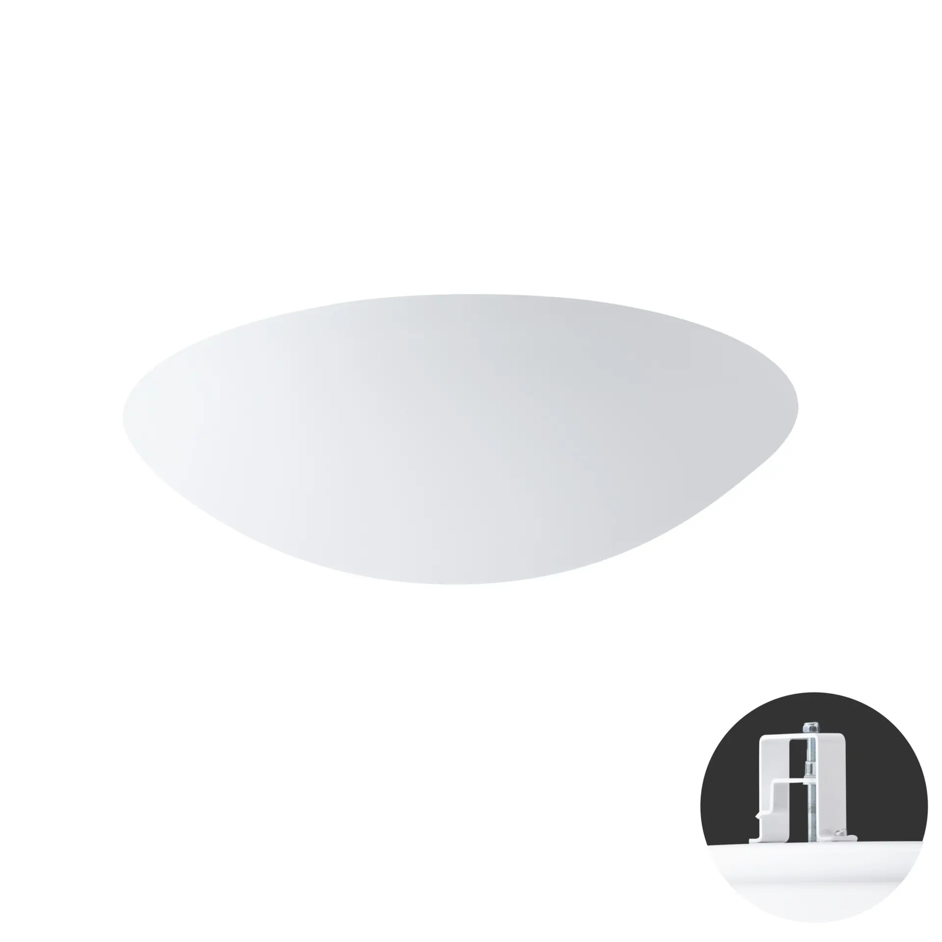 OSMONT AUR59866 AURA V5 stropní/nástěnné skleněné polovestavné svítidlo bílá IP44 4000 K 34W LED DALI