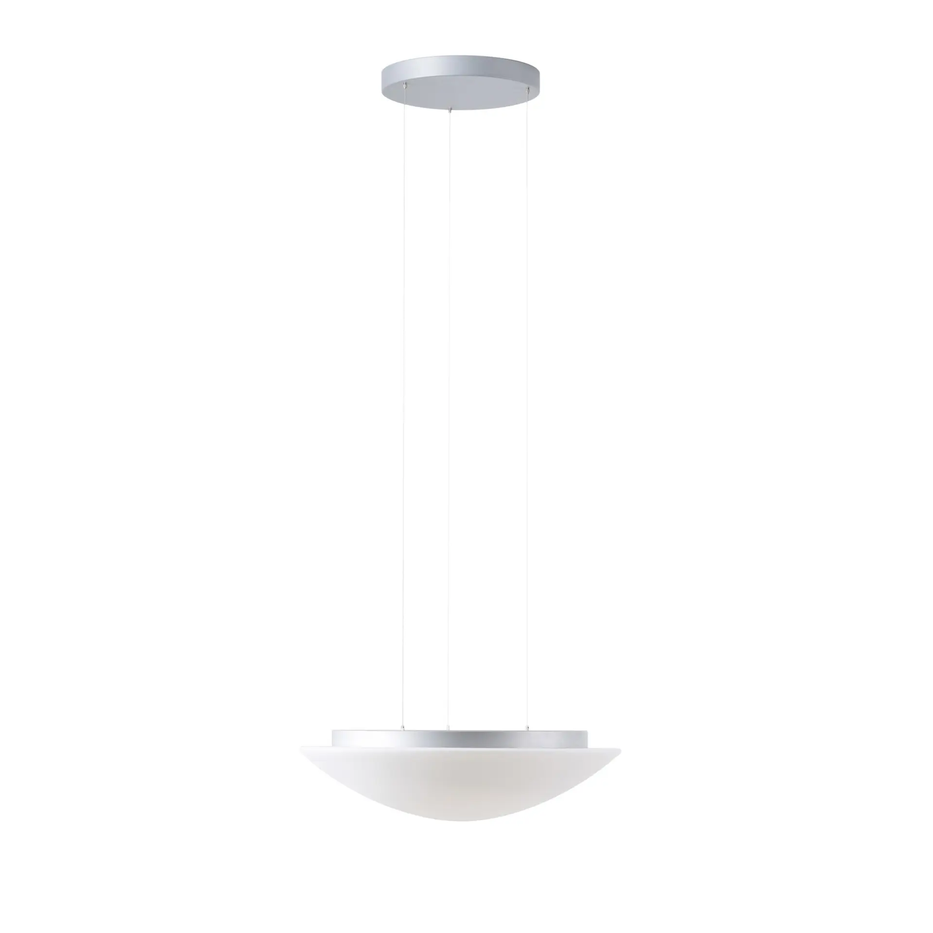 OSMONT AUR67436 AURA LE5 závěsné skleněné svítidlo stříbrná / bílá IP40 3000 K 33W LED DALI