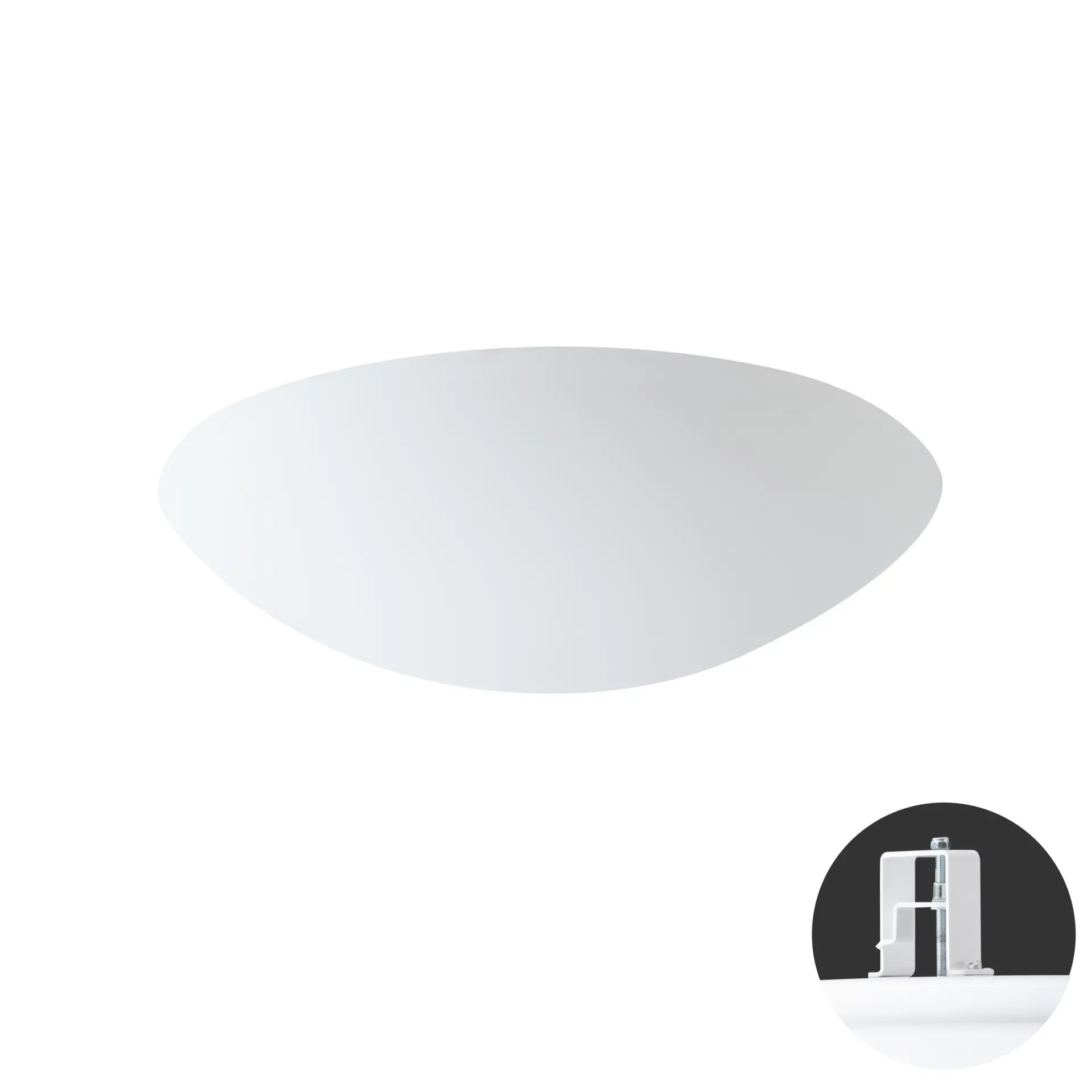 OSMONT AUR68609 AURA V11 stropní/nástěnné skleněné polovestavné svítidlo bílá IP44 4000 K 17W LED DALI
