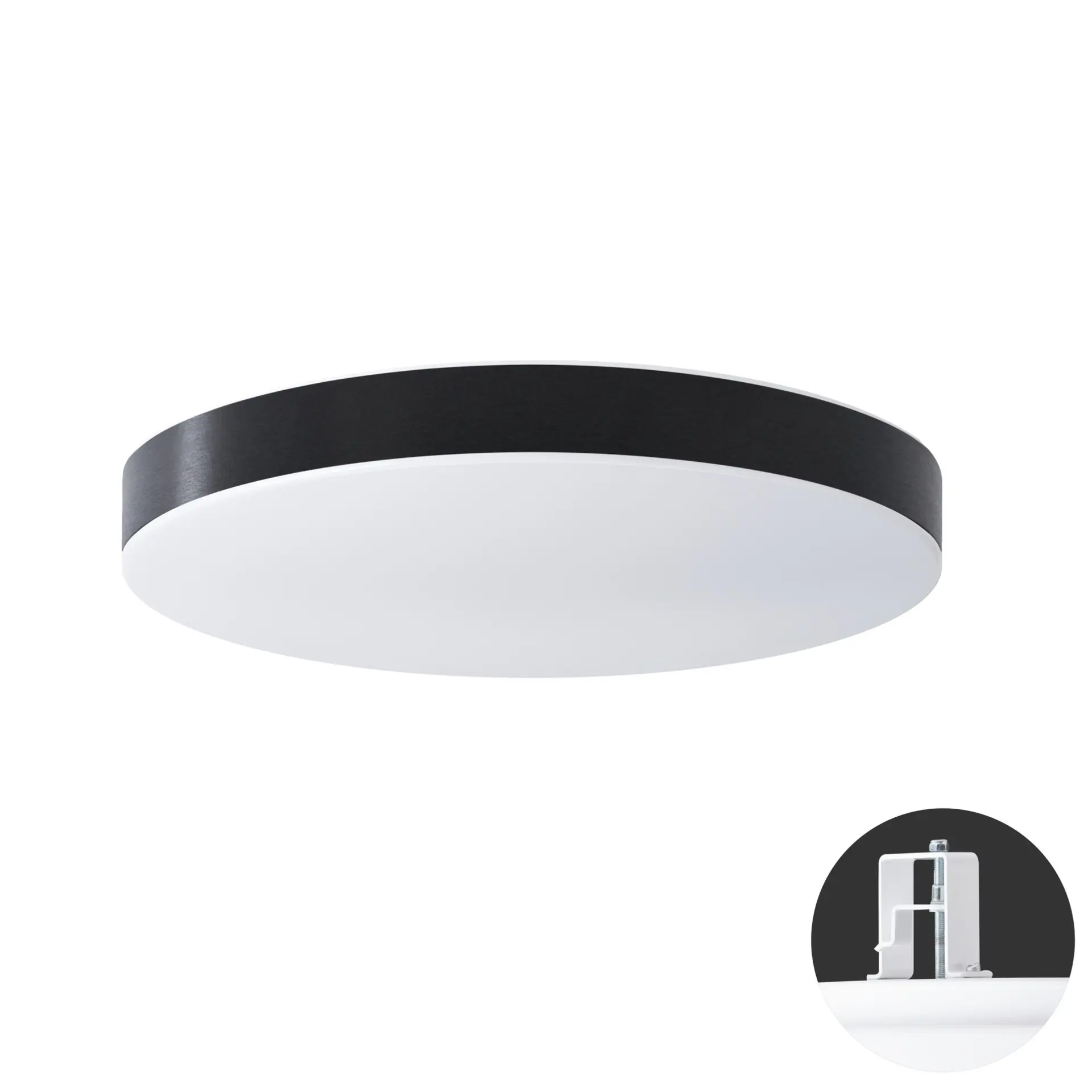 OSMONT DEL52619 DELIA CV3 stropní/nástěnné plastové polovestavné svítidlo bílá / bílo - černá IP44 3x25W E27