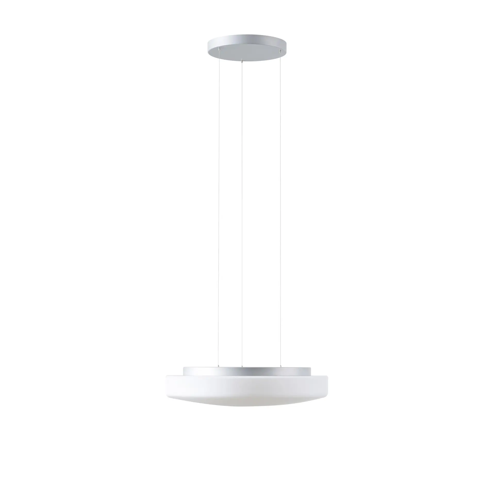 OSMONT EDN71392 EDNA LE5 závěsné skleněné svítidlo stříbrná / bílá IP40 3000/4000 K 27W LED DALI