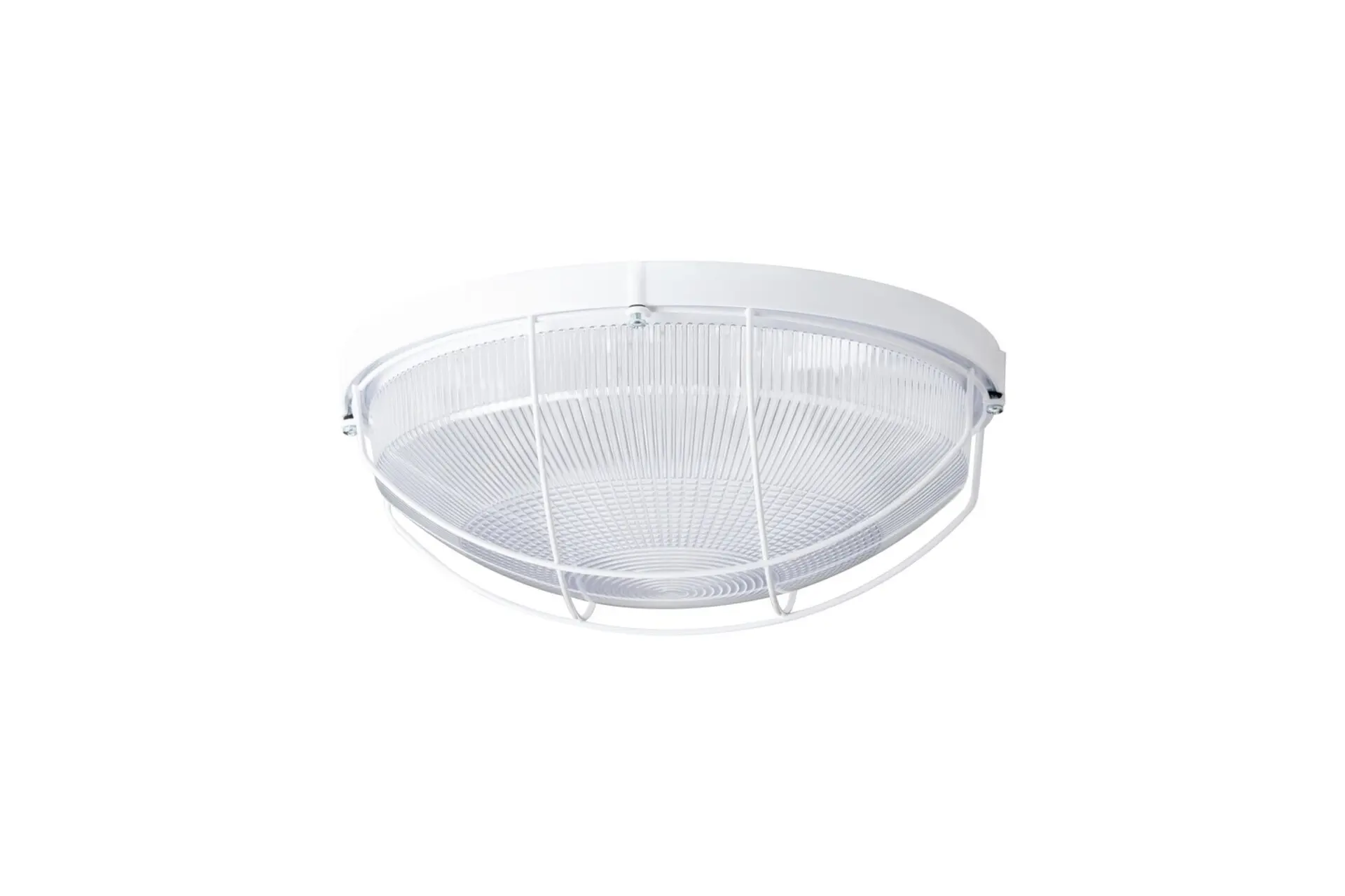 OSMONT ELE46134 ELEKTRA 5 stropní/nástěnné průmyslové plastové svítidlo bílá / čirá IP65 60W E27 HF