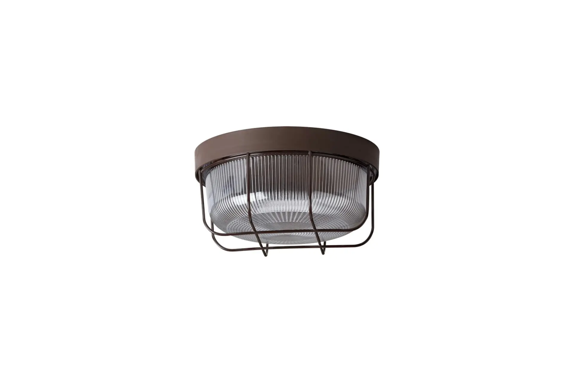 OSMONT ELE50024 ELEKTRA 3 K stropní/nástěnné průmyslové plastové svítidlo hnědá / čirá IP54 60W E27