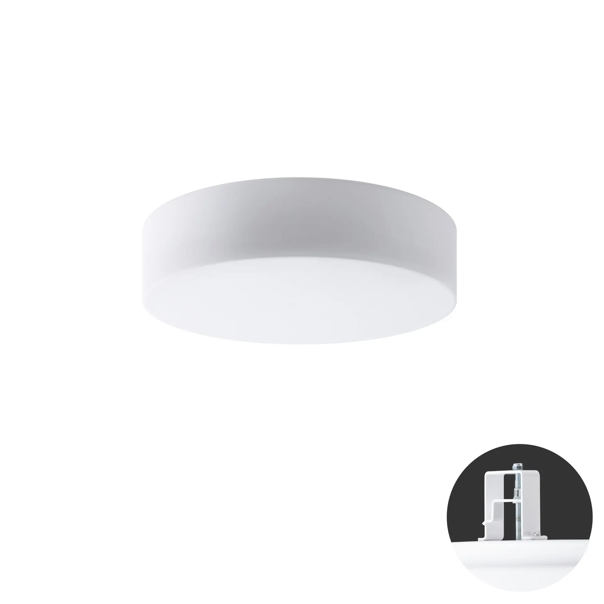 OSMONT ERI67141 ERIS V3 stropní/nástěnné skleněné polovestavné svítidlo bílá IP44 3000 K 34W LED DALI