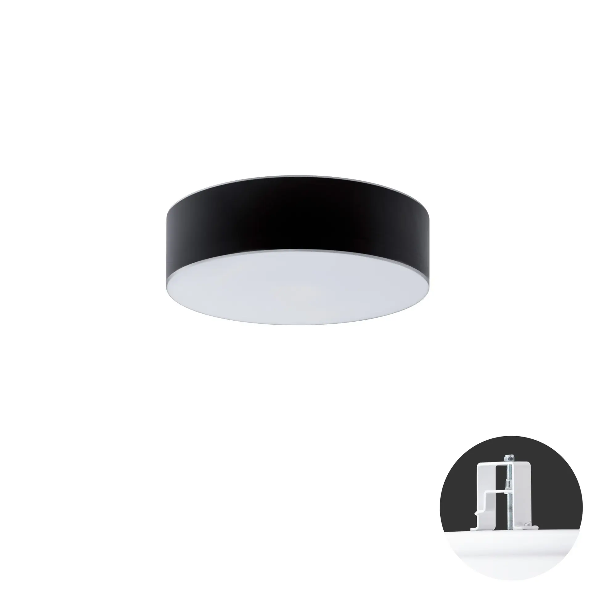 OSMONT ERI67624 ERIS CV2 stropní/nástěnné skleněné polovestavné svítidlo bílá / bílo - černá IP44 4000 K 13W LED DALI