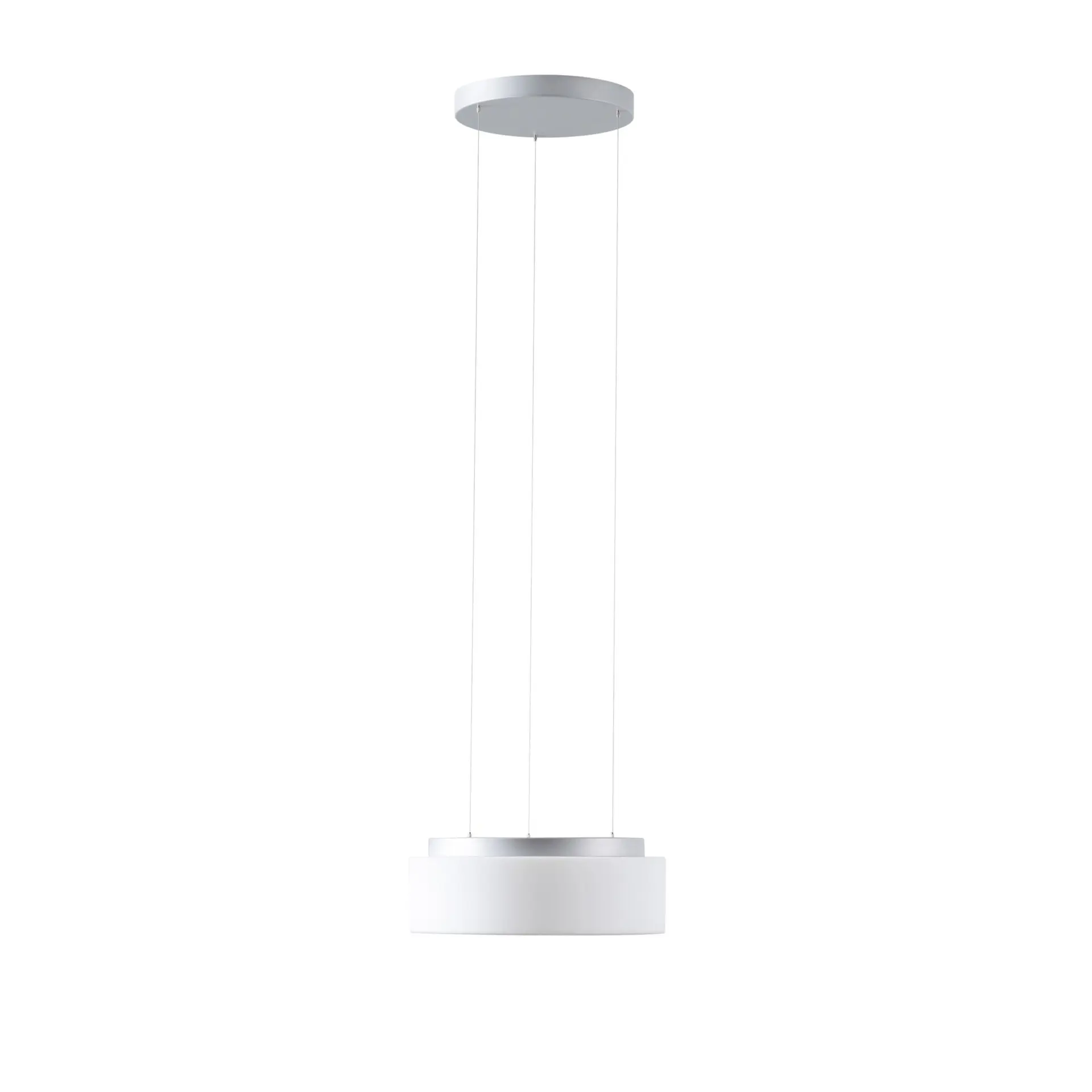 OSMONT ERI70420 ERIS LE2 závěsné skleněné svítidlo stříbrná / bílá IP40 3000 K 14W LED DALI