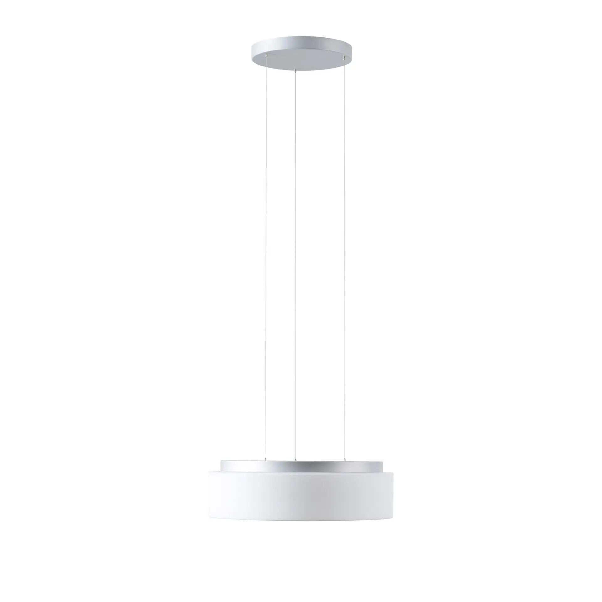 OSMONT ERI71343 ERIS LE3 závěsné skleněné svítidlo stříbrná / bílá IP40 3000/4000 K 24W LED