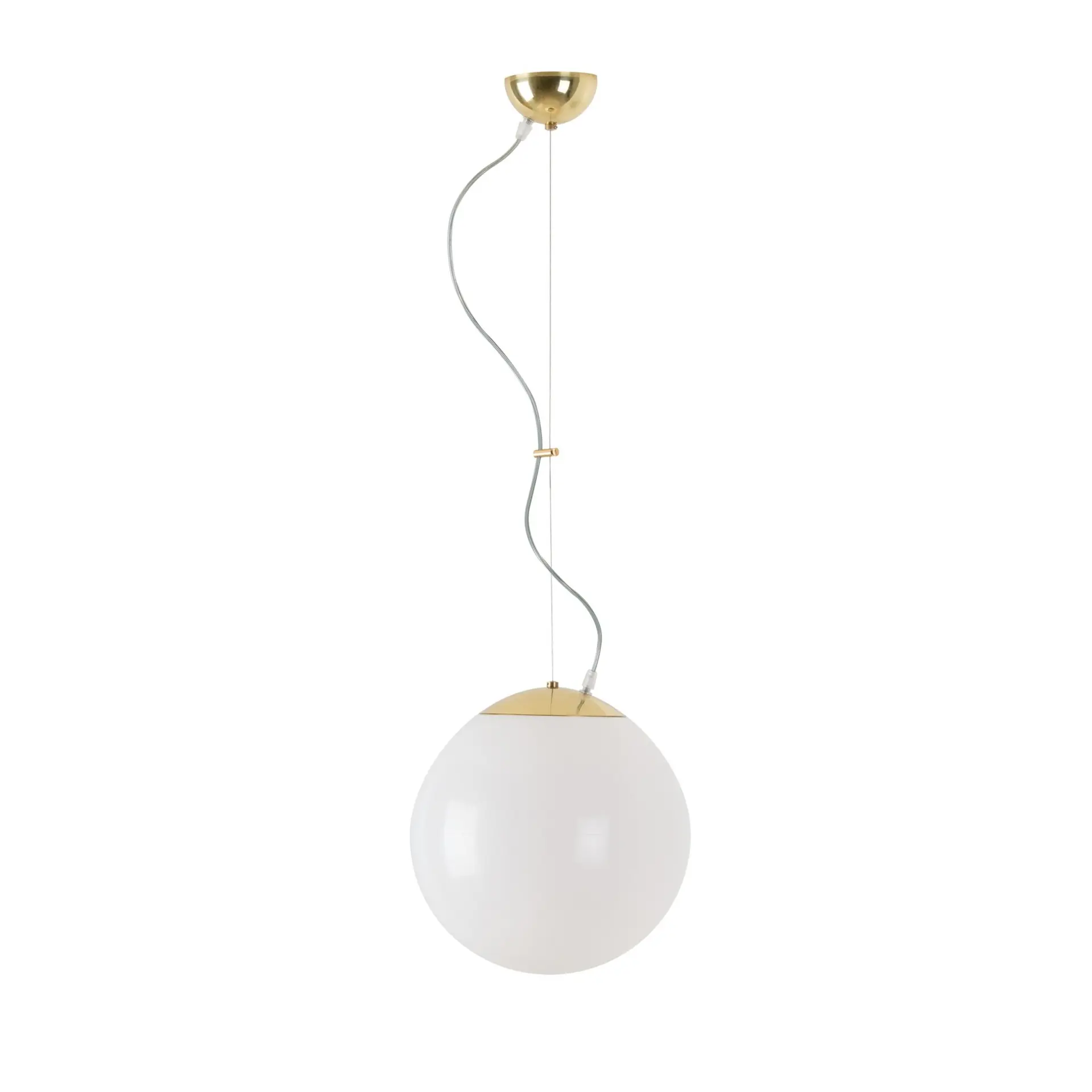 OSMONT ISI64683 ISIS L2 PM závěsné plastové svítidlo mosaz leštěná / bílá IP40 4000 K 20W LED