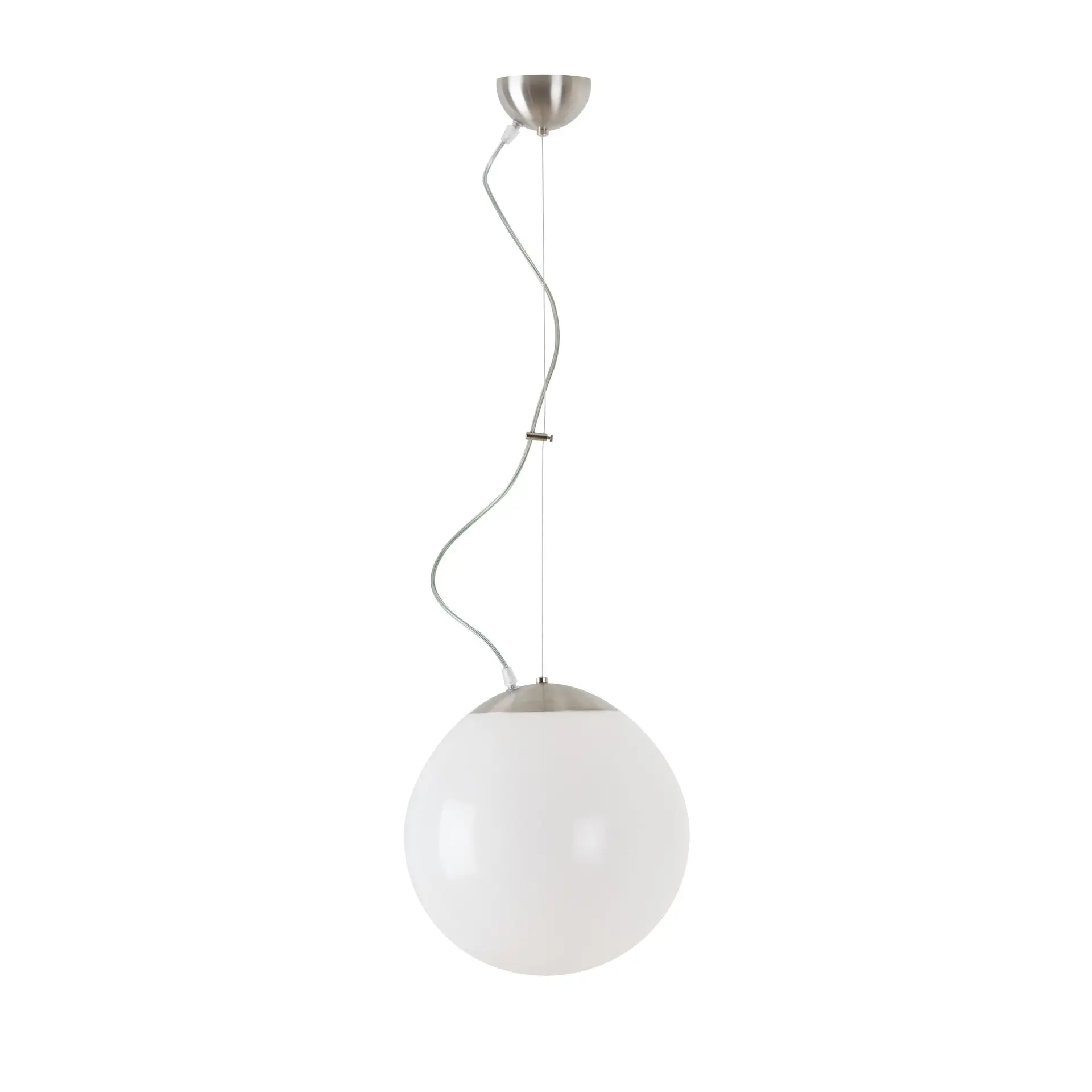 OSMONT ISI66177 ISIS L2 závěsné plastové svítidlo nerez broušená / bílá IP40 3000 K 20W LED