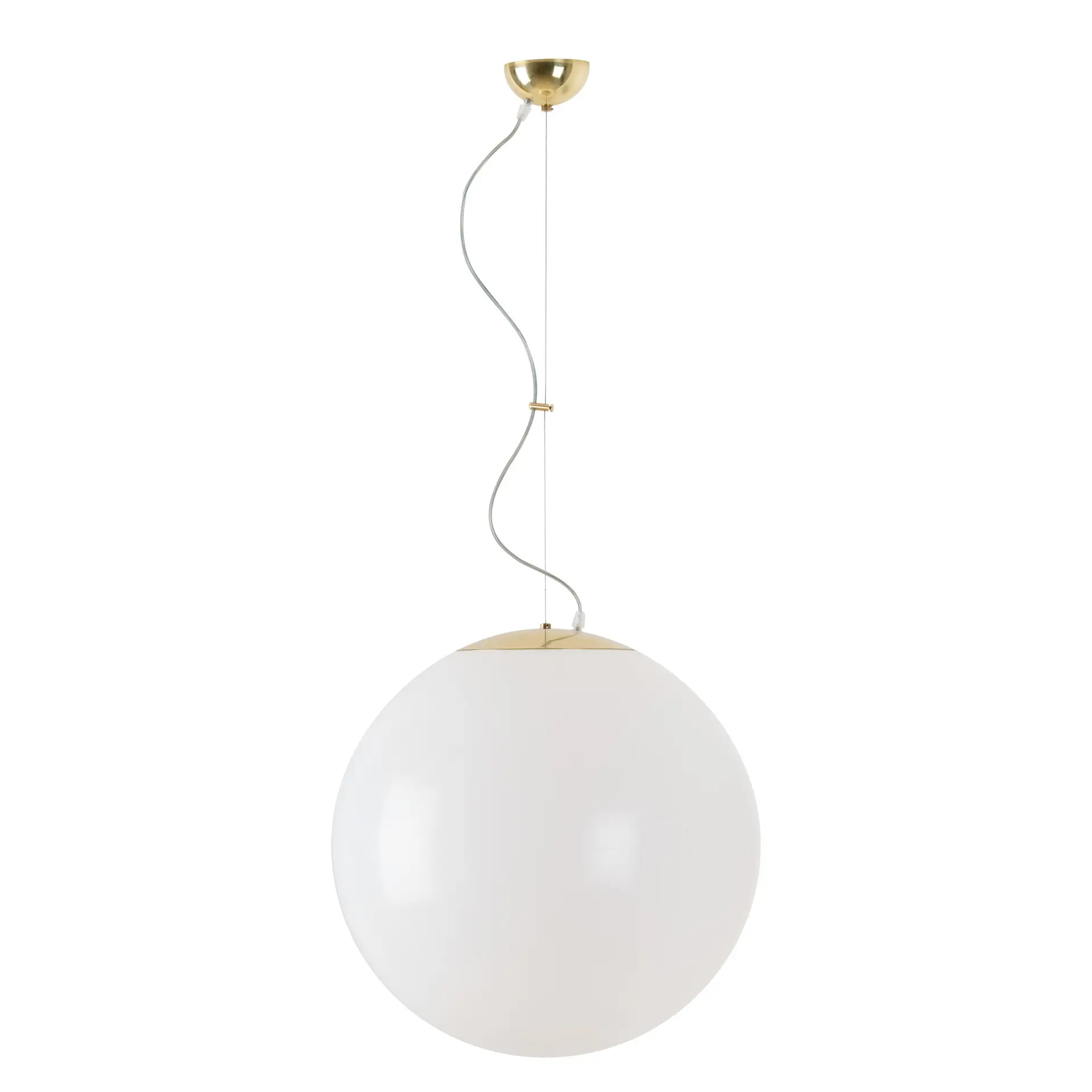 OSMONT ISI66211 ISIS L4 závěsné plastové svítidlo mosaz leštěná / bílá IP40 3000 K 41W LED
