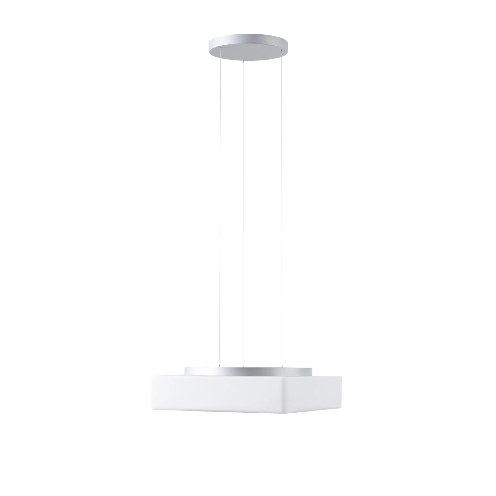OSMONT LIN71401 LINA LE7 závěsné skleněné svítidlo stříbrná / bílá IP40 3000/4000 K 34W LED