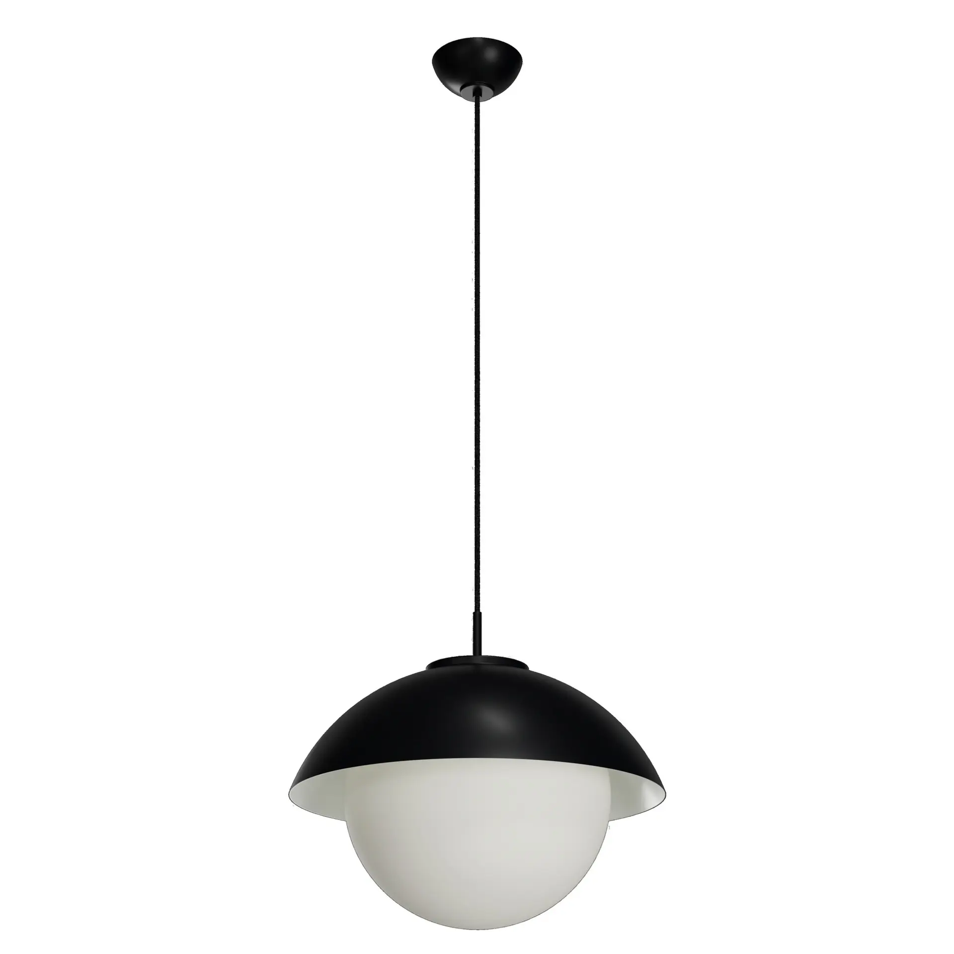 OSMONT LUK60538 LUKIDA ST3 závěsné skleněné svítidlo černá / bílá IP40 4000 K 27W LED