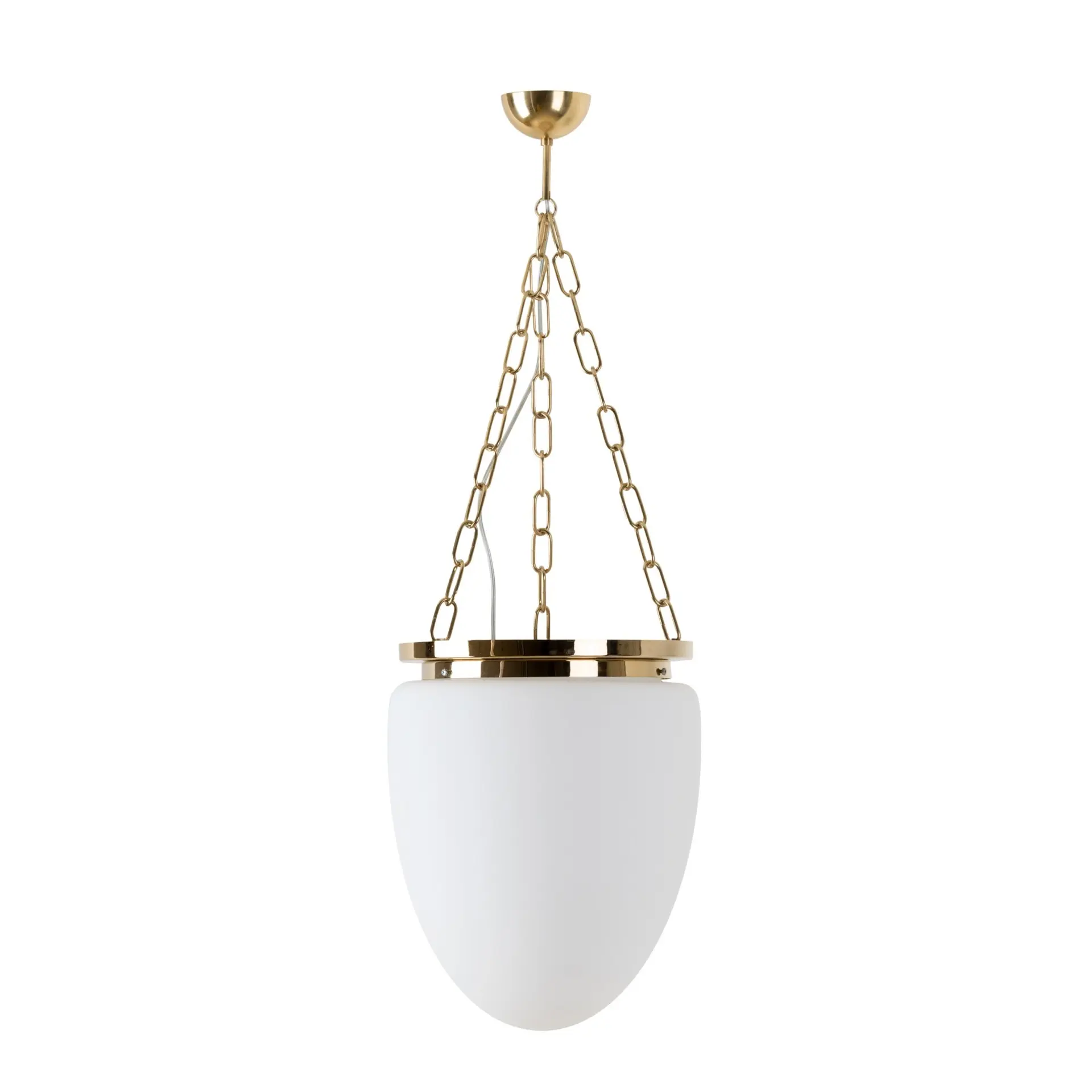 OSMONT MIR67971 MIRA R závěsné skleněné svítidlo mosaz leštěná / bílá IP40 4000 K 27W LED