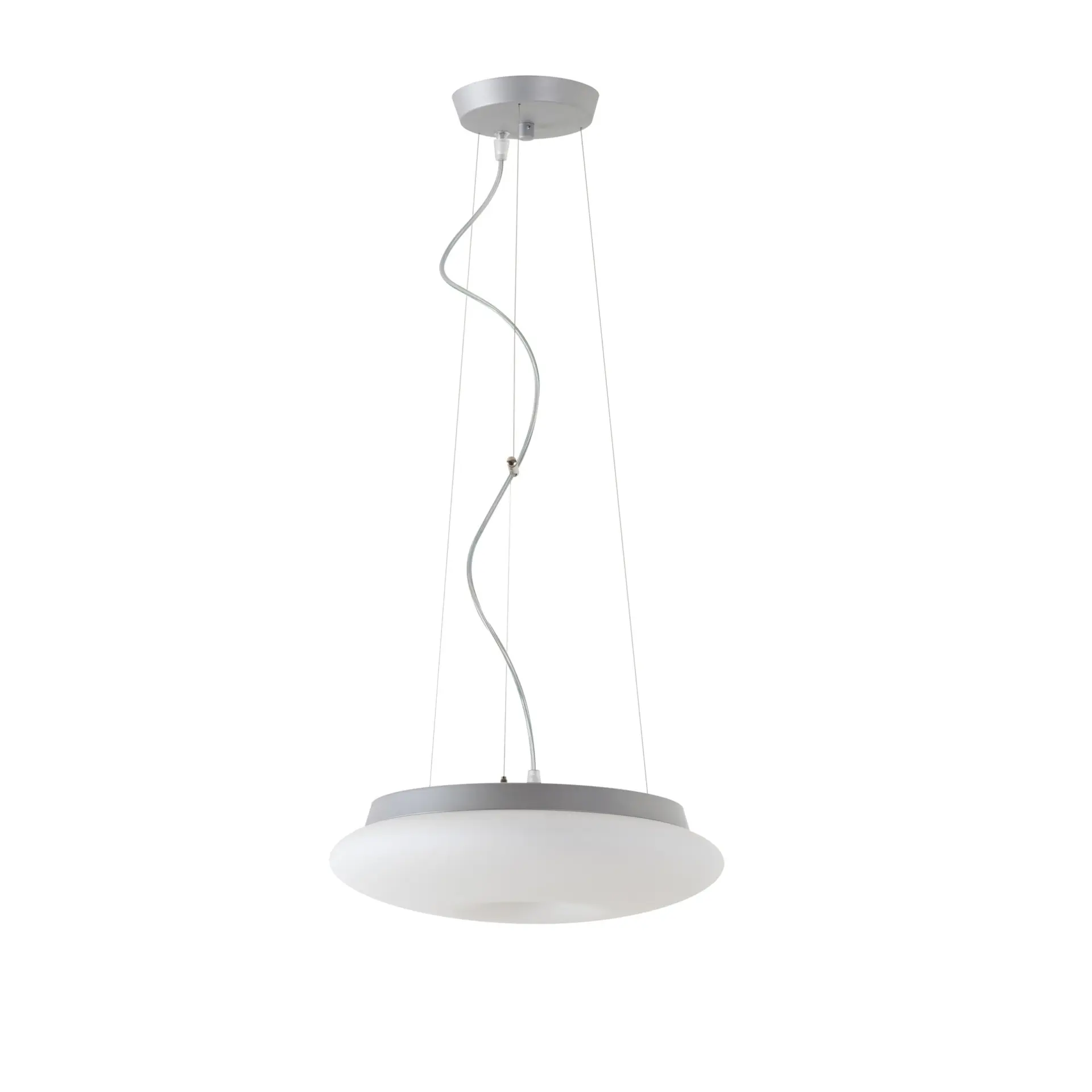 OSMONT SAT60950 SATURN L1 závěsné skleněné svítidlo stříbrná / bílá IP20 4000 K 16W LED