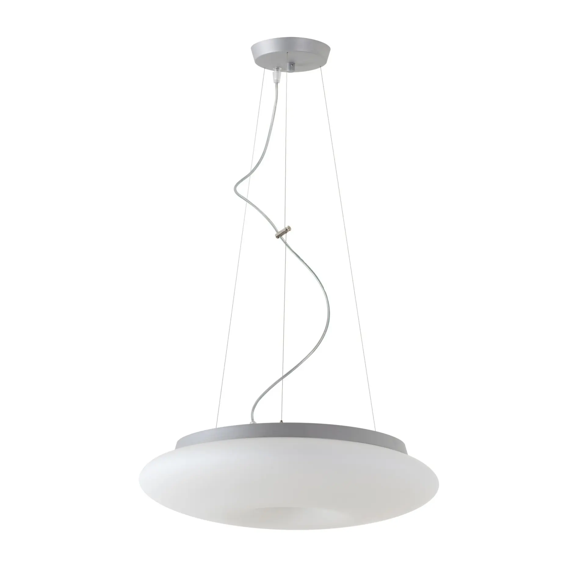 OSMONT SAT60952 SATURN L2 závěsné skleněné svítidlo stříbrná / bílá IP20 4000 K 31W LED