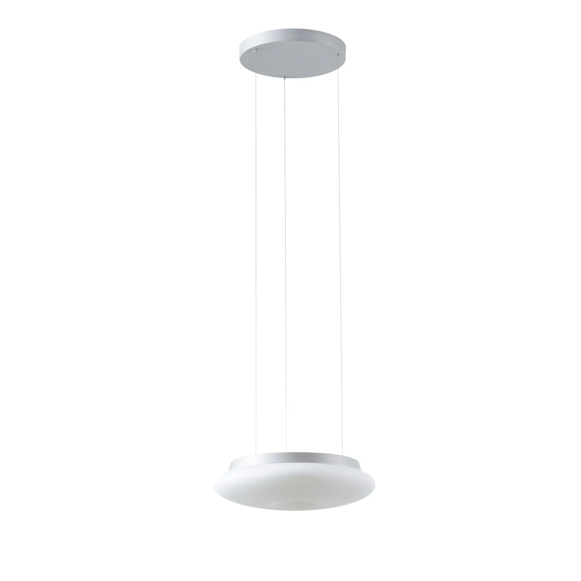 OSMONT SAT67427 SATURN LE1 závěsné skleněné svítidlo stříbrná / bílá IP20 3000 K 16W LED