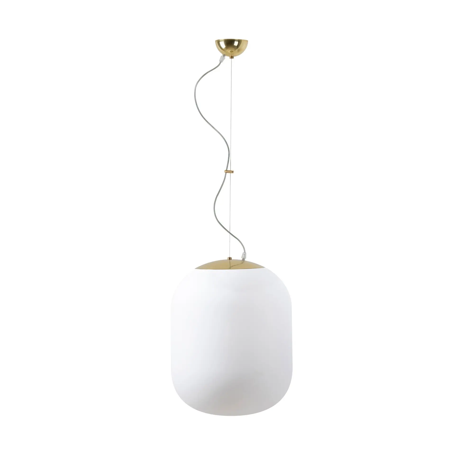 OSMONT TAN58154 TANIA L1 závěsné skleněné svítidlo mosaz leštěná / bílá IP40 40W E27