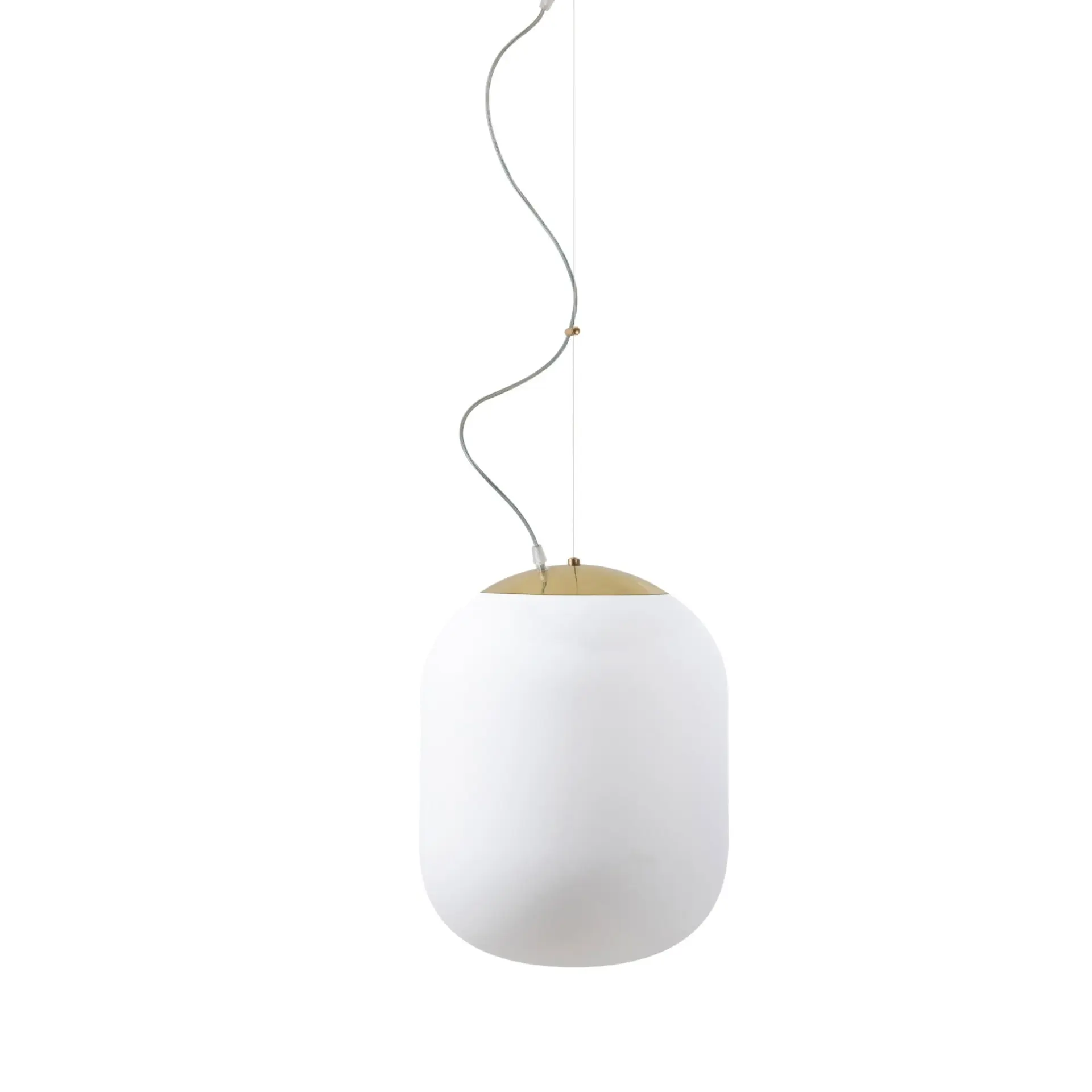 OSMONT TAN62350 TANIA L1 HP závěsné skleněné svítidlo mosaz leštěná / bílá IP40 3000 K 52W LED DALI