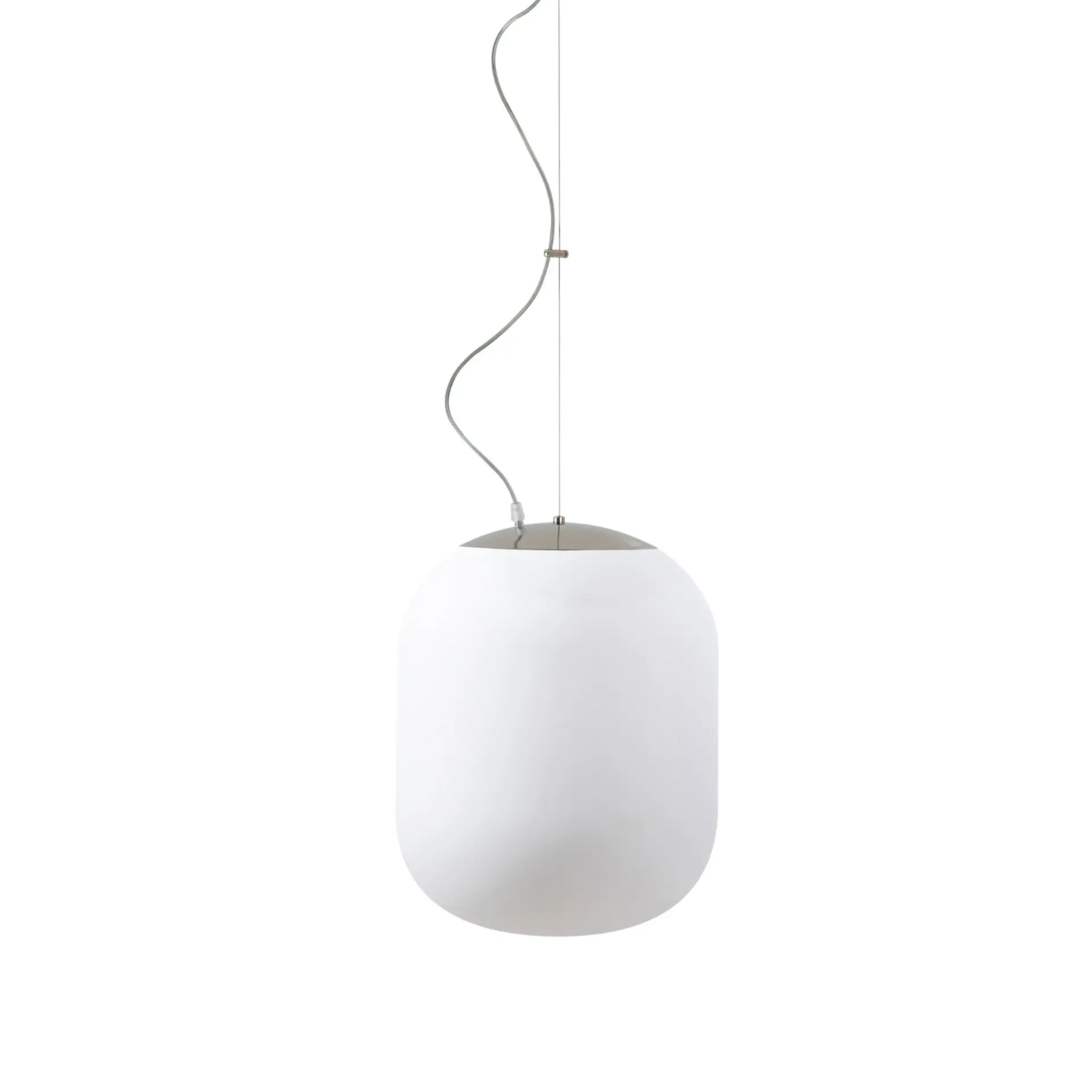 OSMONT TAN62352 TANIA L1 HP závěsné skleněné svítidlo nerez leštěná / bílá IP40 3000 K 52W LED