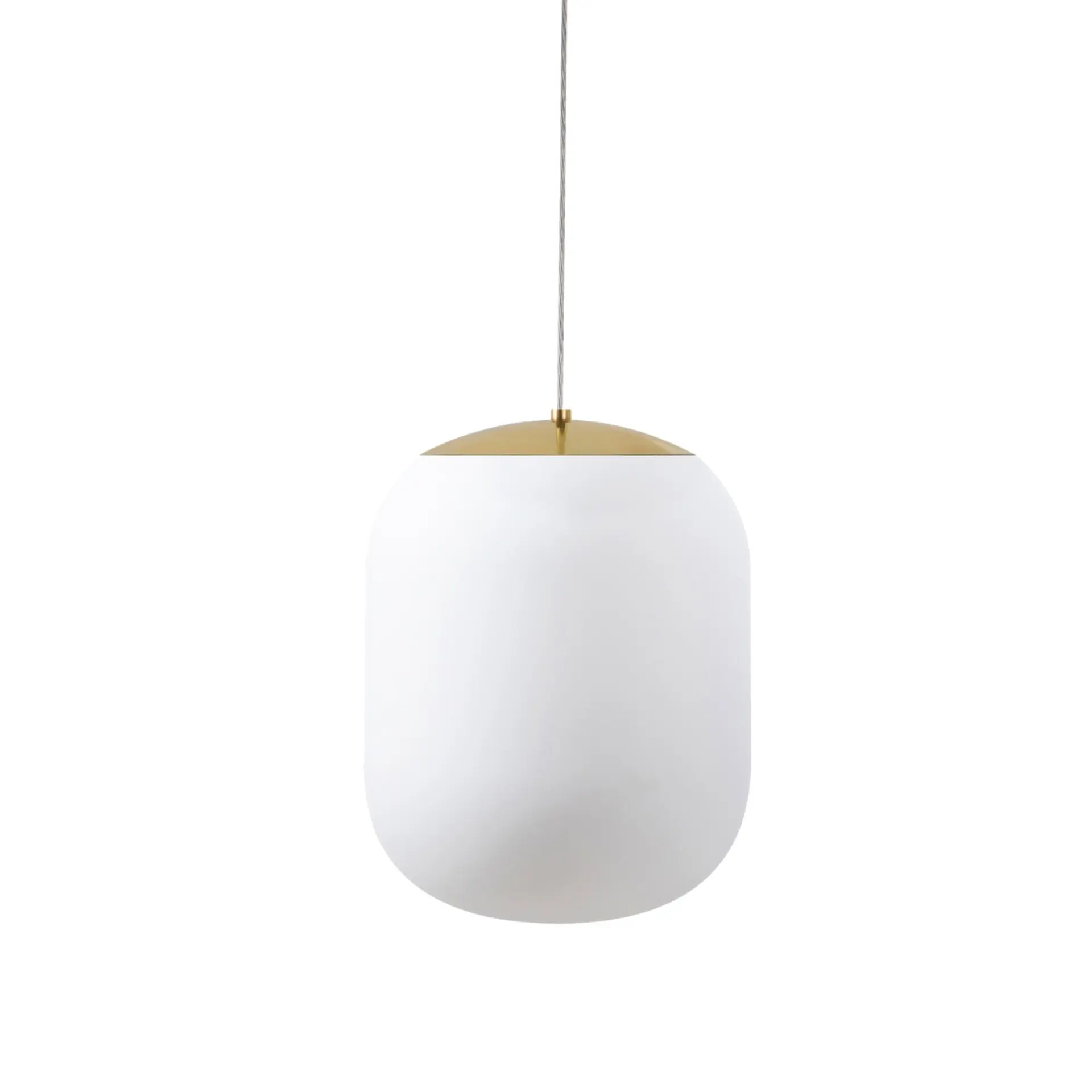 OSMONT TAN62384 TANIA S1 HP závěsné skleněné svítidlo mosaz leštěná / bílá IP40 3000 K 52W LED
