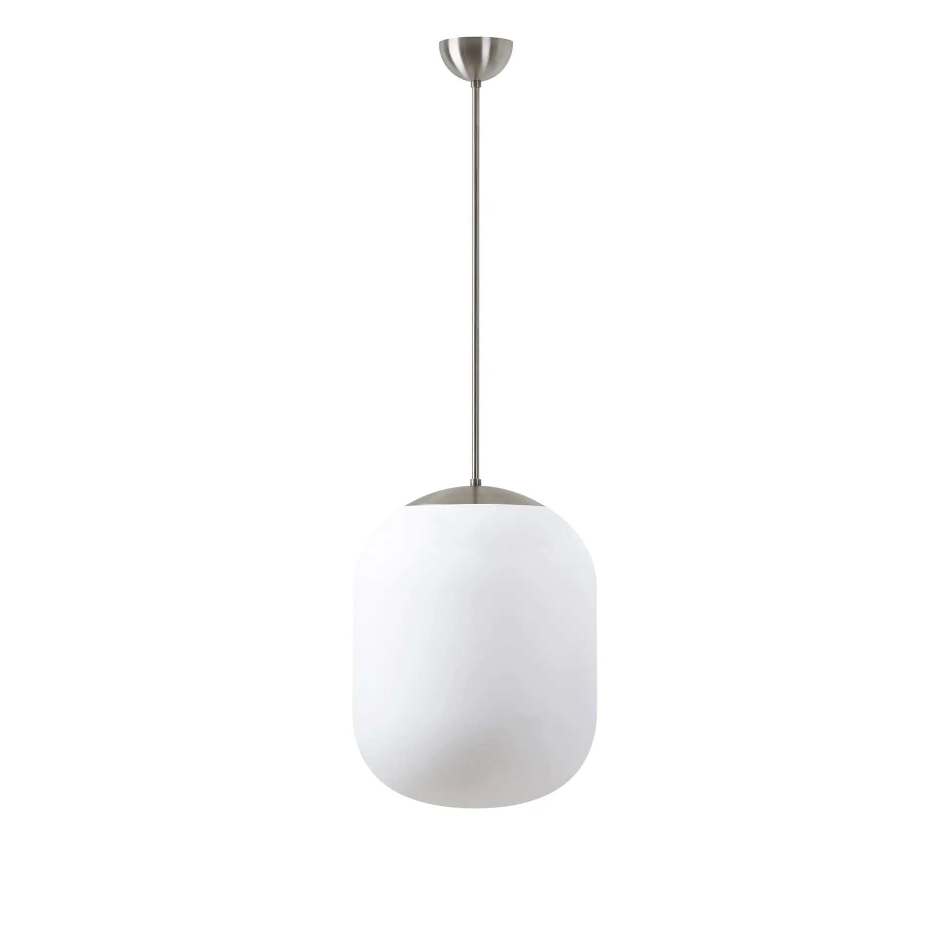 OSMONT TAN66931 TANIA P1 závěsné skleněné svítidlo nerez broušená / bílá IP40 4000 K 27W LED
