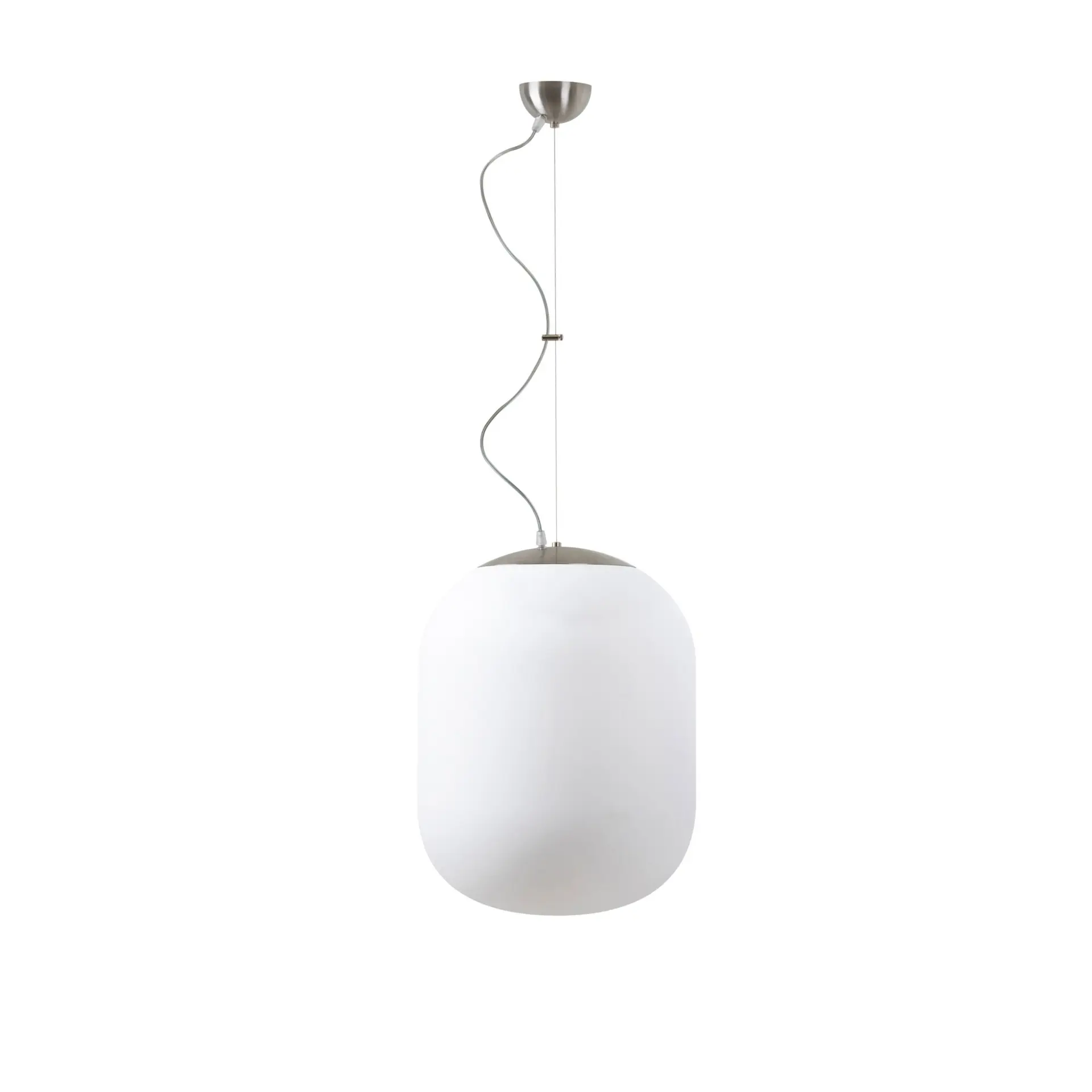 OSMONT TAN67316 TANIA L1 závěsné skleněné svítidlo nerez broušená / bílá IP40 3000 K 27W LED