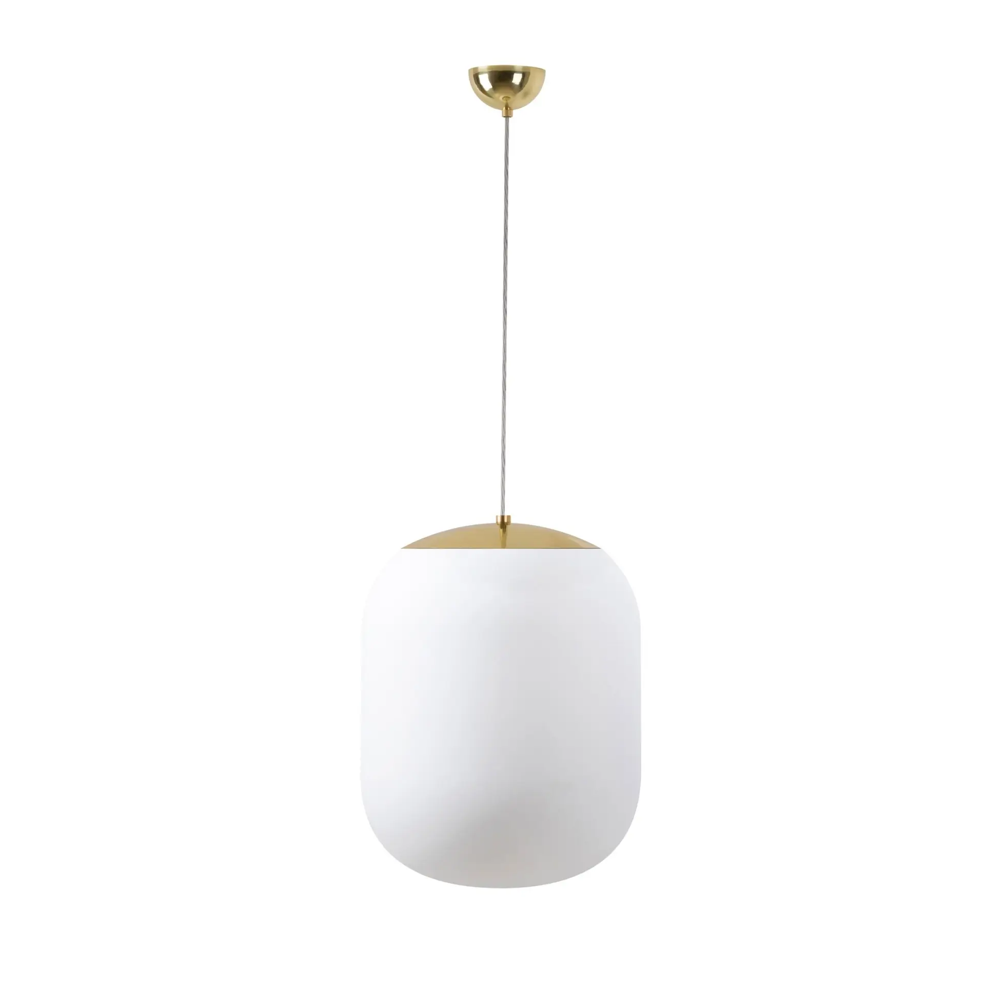 OSMONT TAN67854 TANIA S1 závěsné skleněné svítidlo mosaz leštěná / bílá IP40 4000 K 27W LED