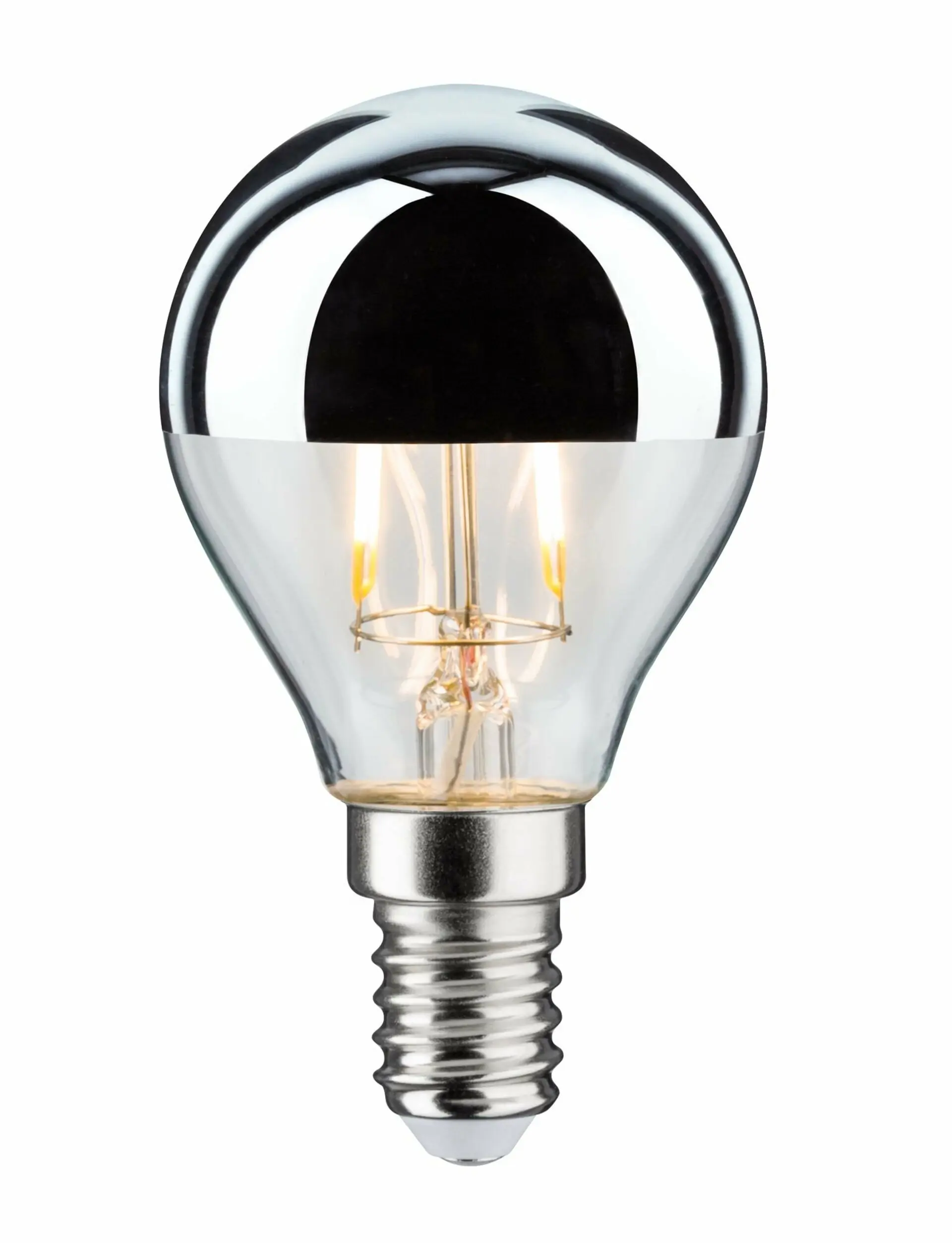 P 28663 LED kapka 2,6 W E14 zrcadlový svrchlík stříbrná teplá bílá - PAULMANN