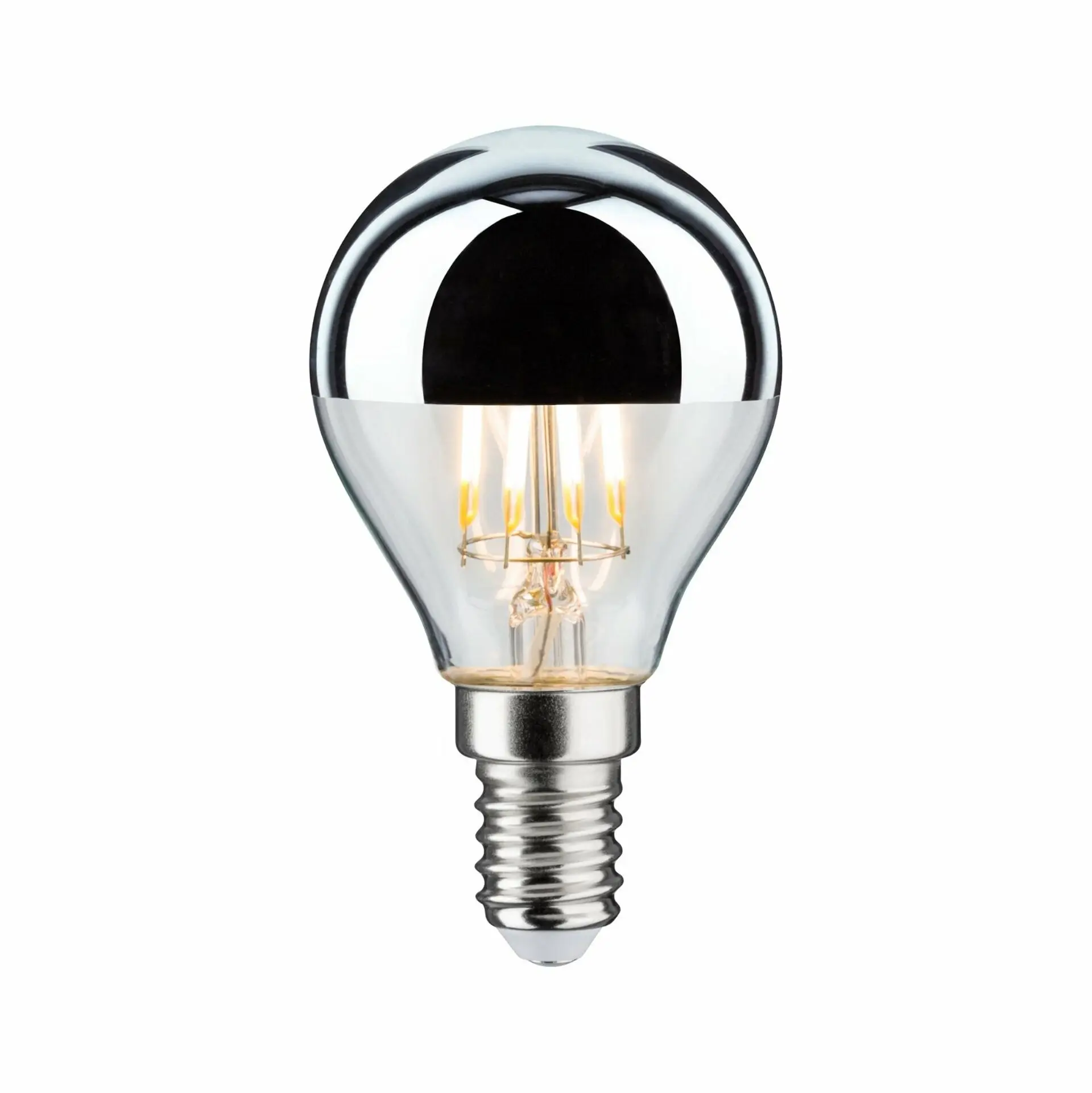 P 28667 LED kapka 4,8 W E14 zrcadlový svrchlík stříbrná teplá bílá stmívatelné - PAULMANN