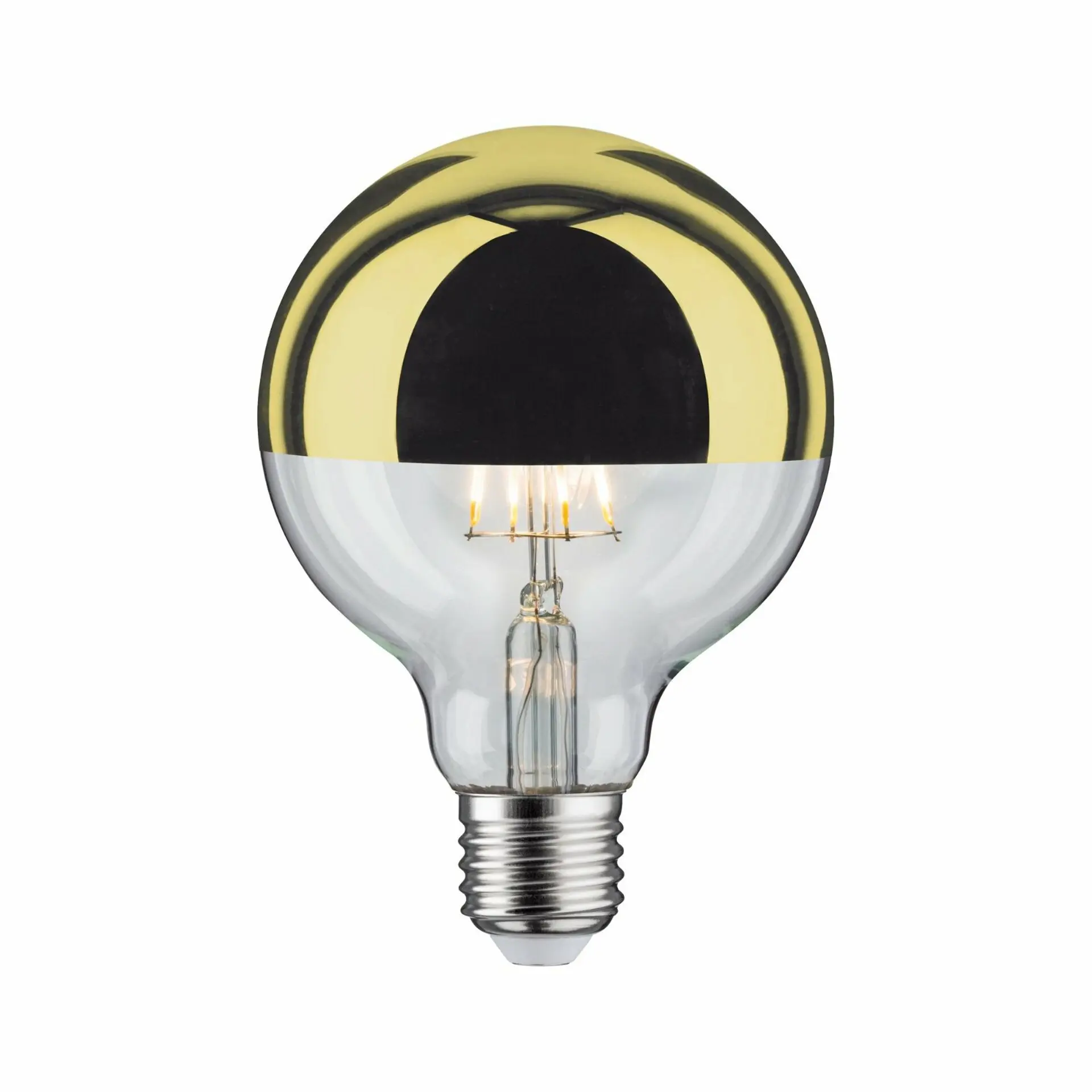 P 28675 LED Globe 6,5 W E27 zrcadlový svrchlík zlatá teplá bílá stmívatelné - PAULMANN