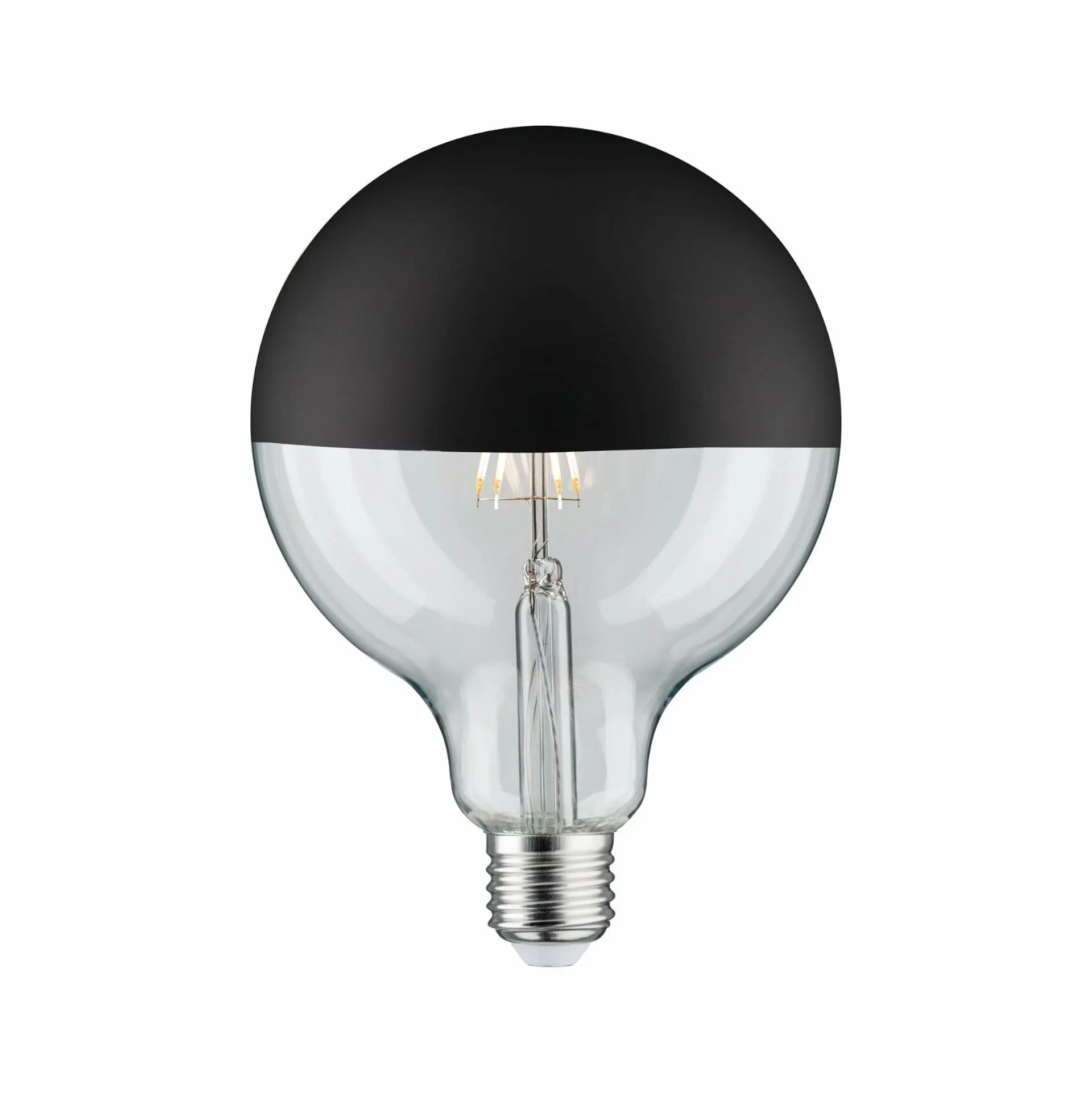 P 28679 LED Globe 6,5 W E27 zrcadlový svrchlík černá mat teplá bílá stmívatelné - PAULMANN