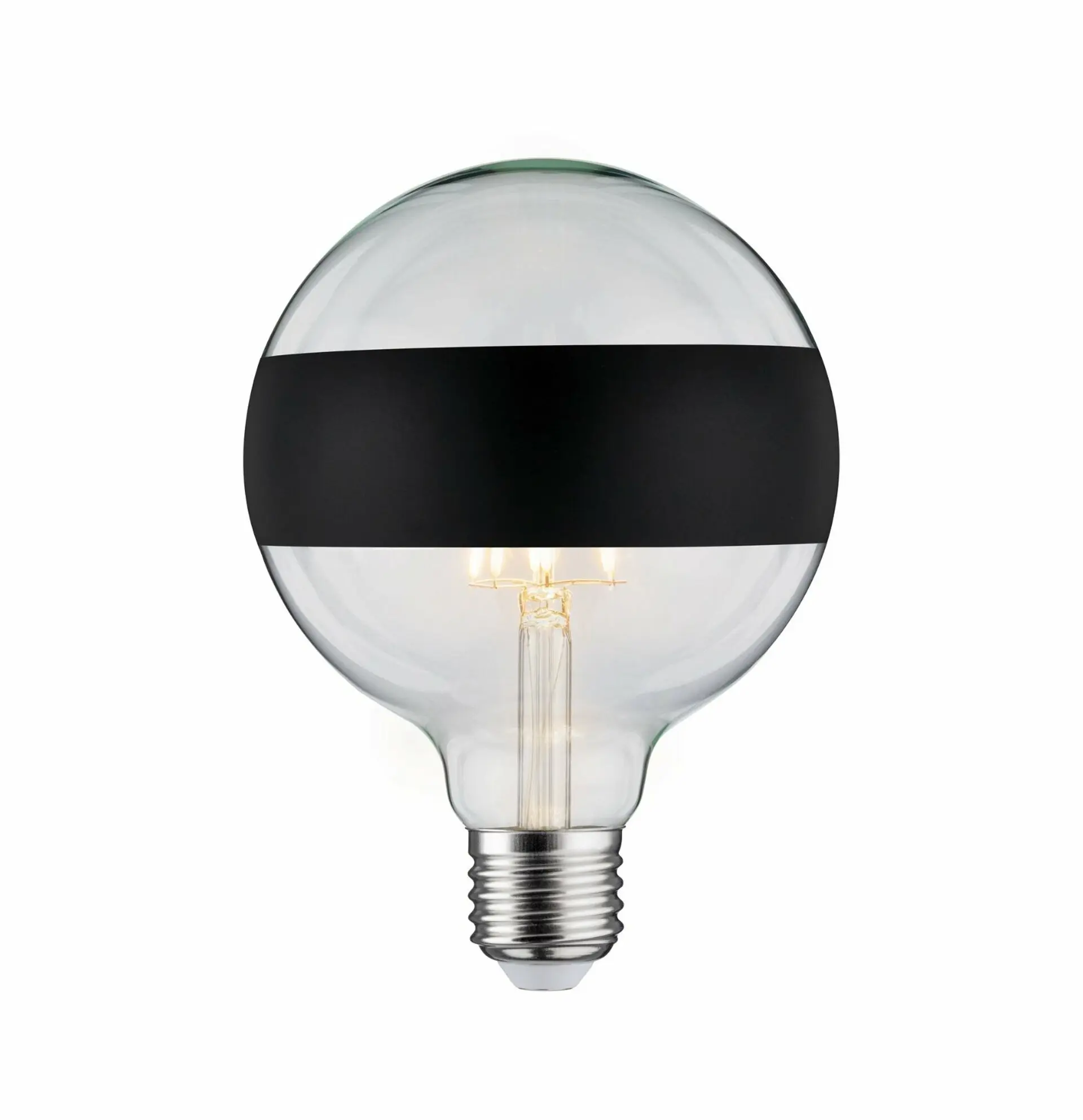 PAULMANN LED Globe 6,5 W E27 kruhové zrcadlo černá mat teplá bílá stmívatelné 286.82