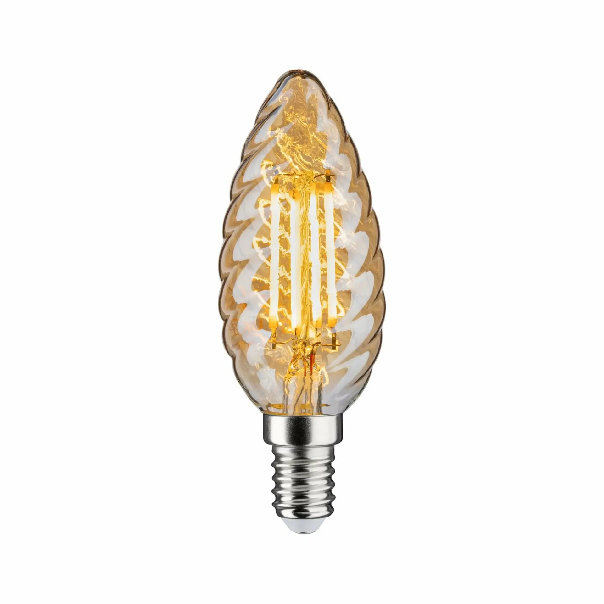 P 28709 LED svíčka 4,7 W E14 zlatá zlaté světlo - PAULMANN