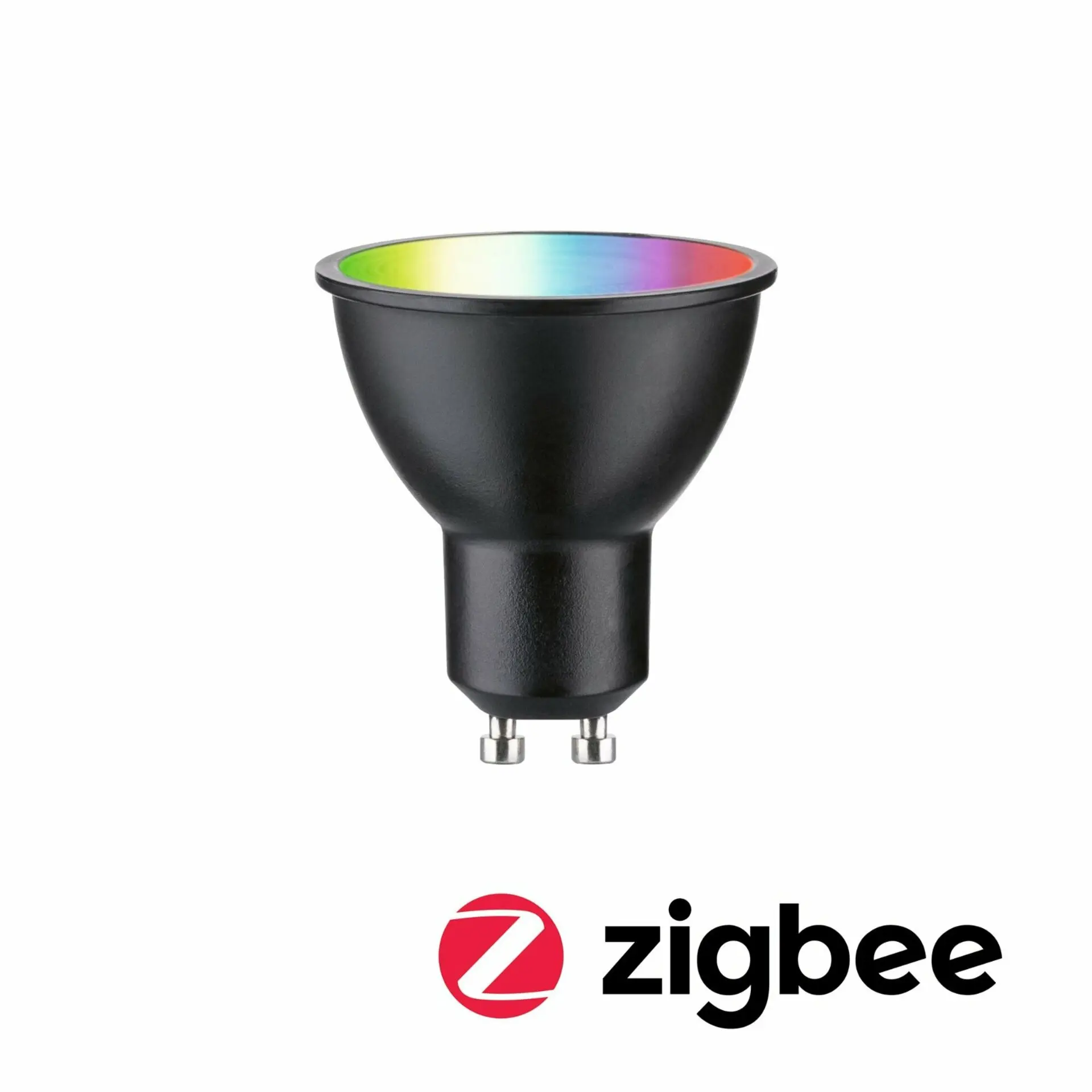 P 29148 Standard 230V Smart Home Zigbee 3.0 LED reflektor GU10 4,8W RGBW+ stmívatelné černá mat - PAULMANN