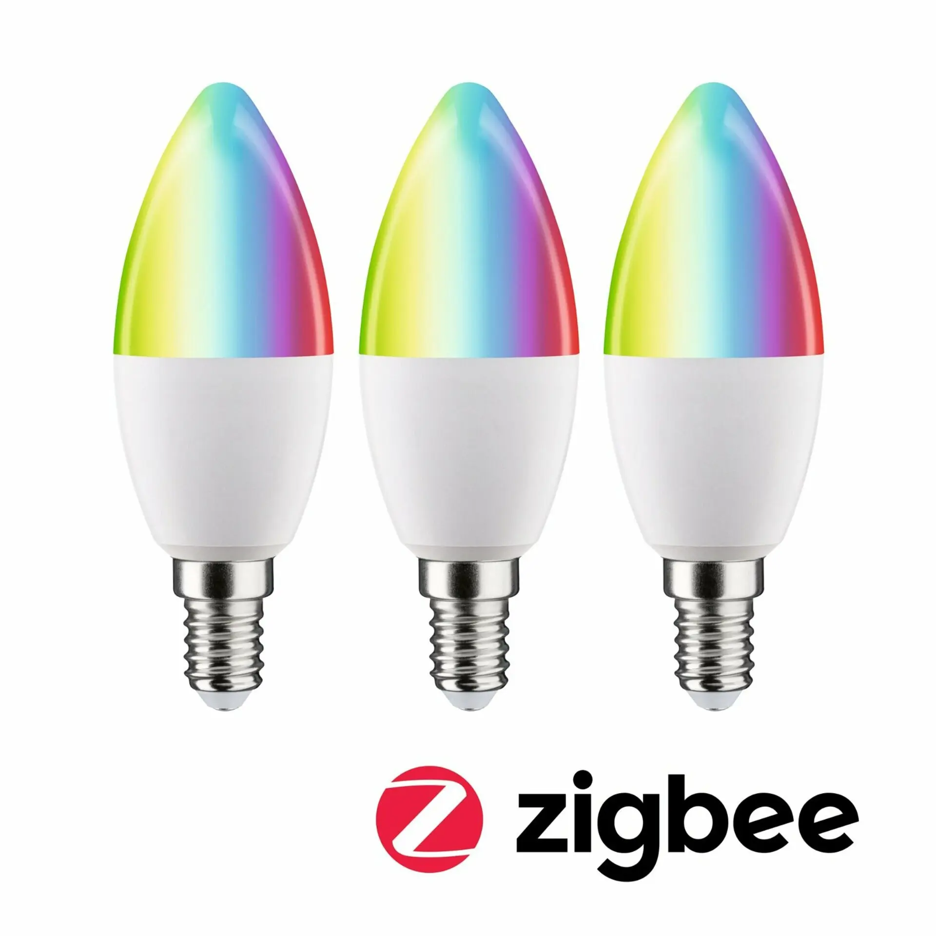 P 29152 Standard 230V Smart Home Zigbee 3.0 LED svíčka E14 3x5W RGBW+ stmívatelné mat - PAULMANN