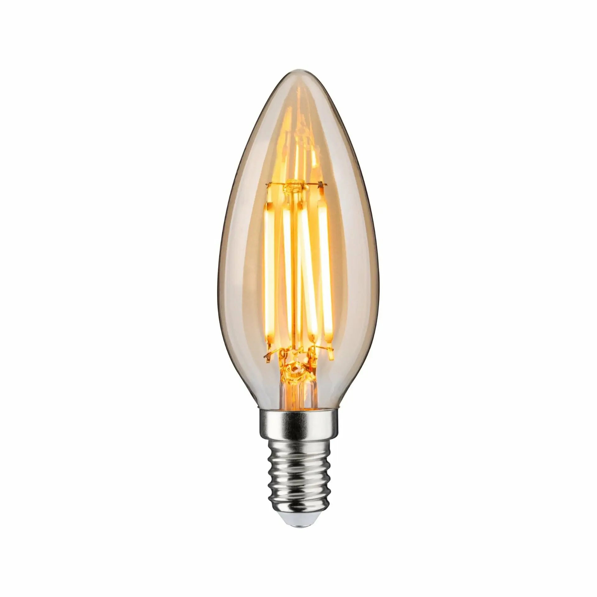 PAULMANN 1879 Filament 230V 3-krokové-stmívatelné LED svíčka E14 3 Step Dim 4,9W 1800K stmívatelné zlatá