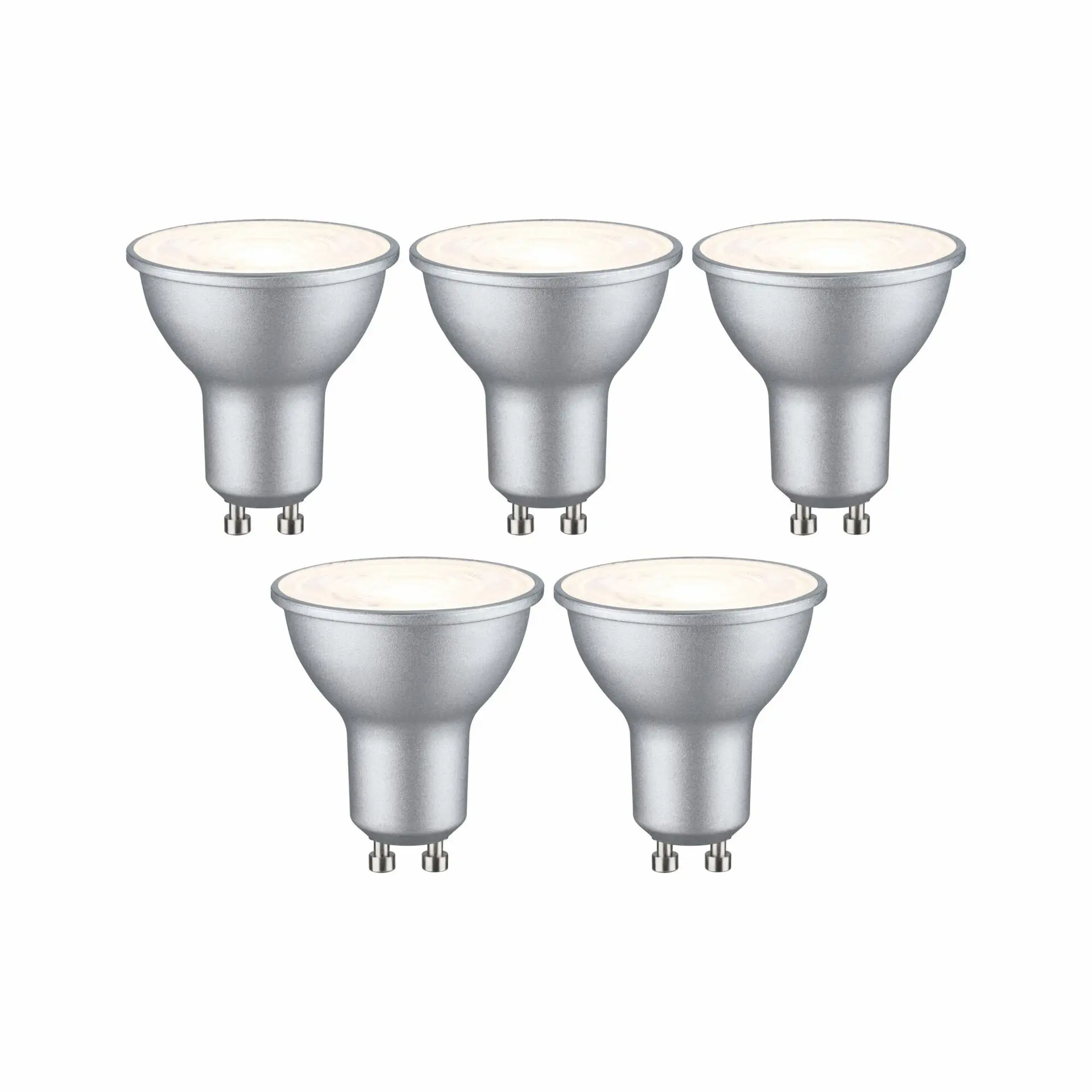 P 29235 Standard 230V LED reflektor GU10 5ks sada 4,9W 2700K hliník - PAULMANN