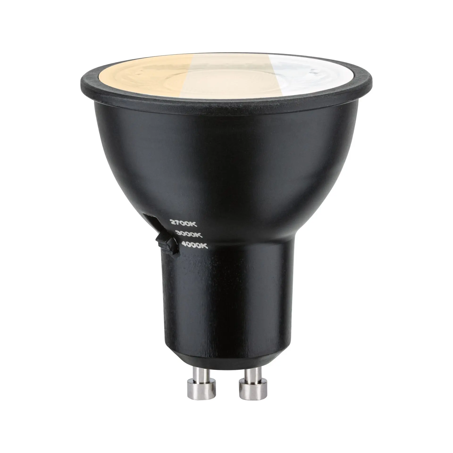 PAULMANN Standard 230V LED reflektor GU10 Dip Switch 6,9W 2700 - 4000K černá mat